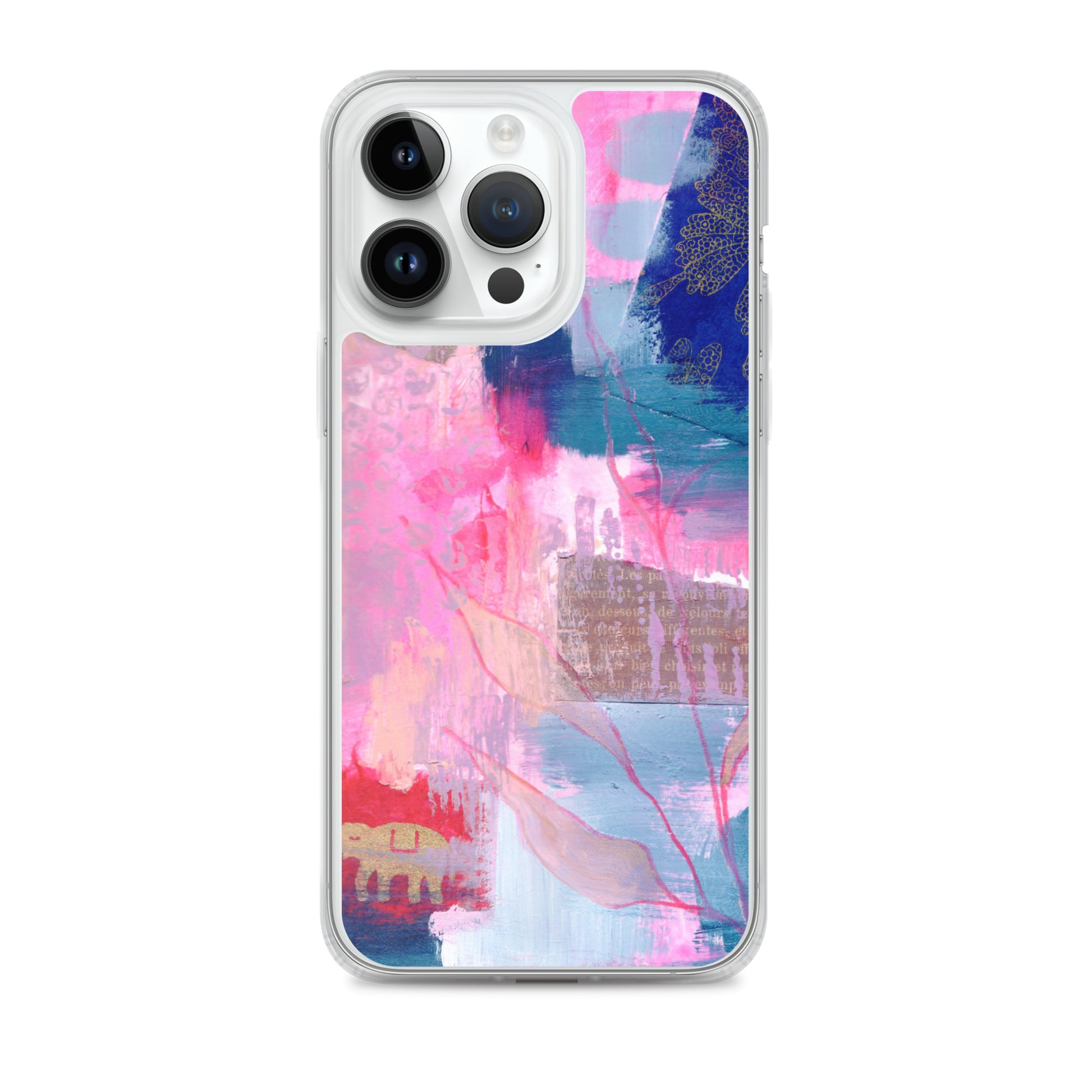 Collage Design Clear Case for iPhone® - Aquamarine Design - Artistic Gifts for Women - Art by Artist Tania Herrera from Aquamarine Design Studio