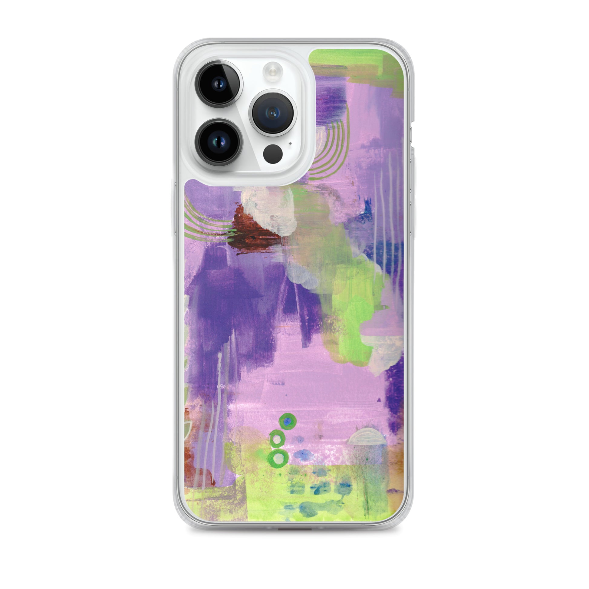 Purple Abstract I Clear Case for iPhone® - Aquamarine Design - Artistic Gifts for Women - Art by Artist Tania Herrera from Aquamarine Design Studio