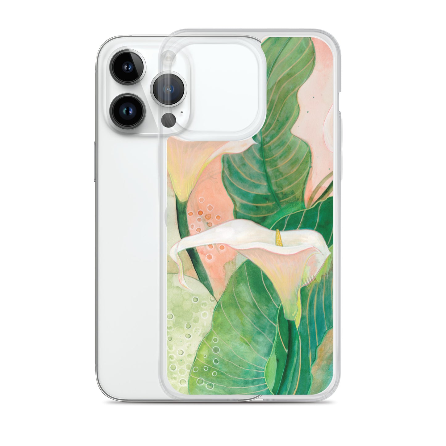Calla lily Clear Case for iPhone® - Aquamarine Design - Artistic Gifts for Women - Art by Artist Tania Herrera from Aquamarine Design Studio