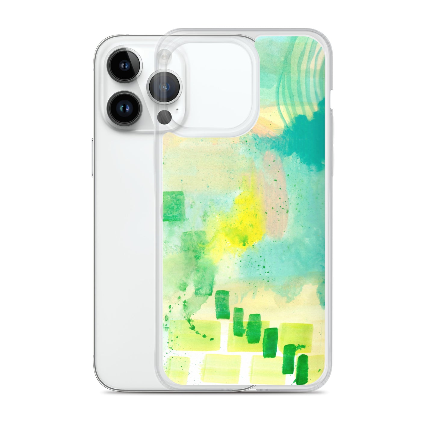Abstract Aqua Clear Case for iPhone® - Aquamarine Design - Artistic Gifts for Women - Art by Artist Tania Herrera from Aquamarine Design Studio