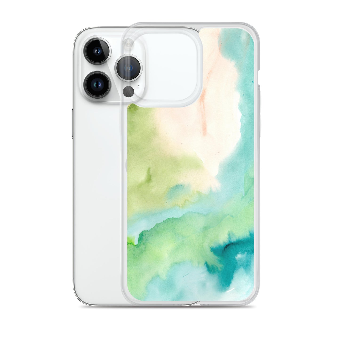 Soft Green Clear Case for iPhone® - Aquamarine Design - Artistic Gifts for Women - Art by Artist Tania Herrera from Aquamarine Design Studio