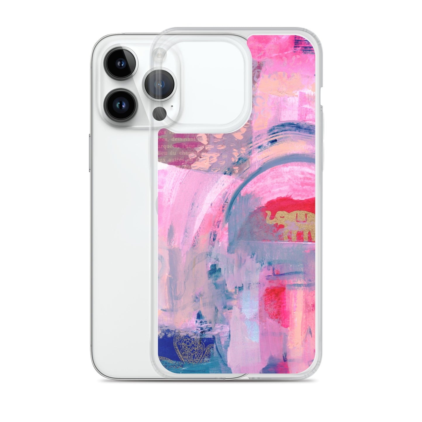 Collage Design Clear Case for iPhone® - Aquamarine Design - Artistic Gifts for Women - Art by Artist Tania Herrera from Aquamarine Design Studio