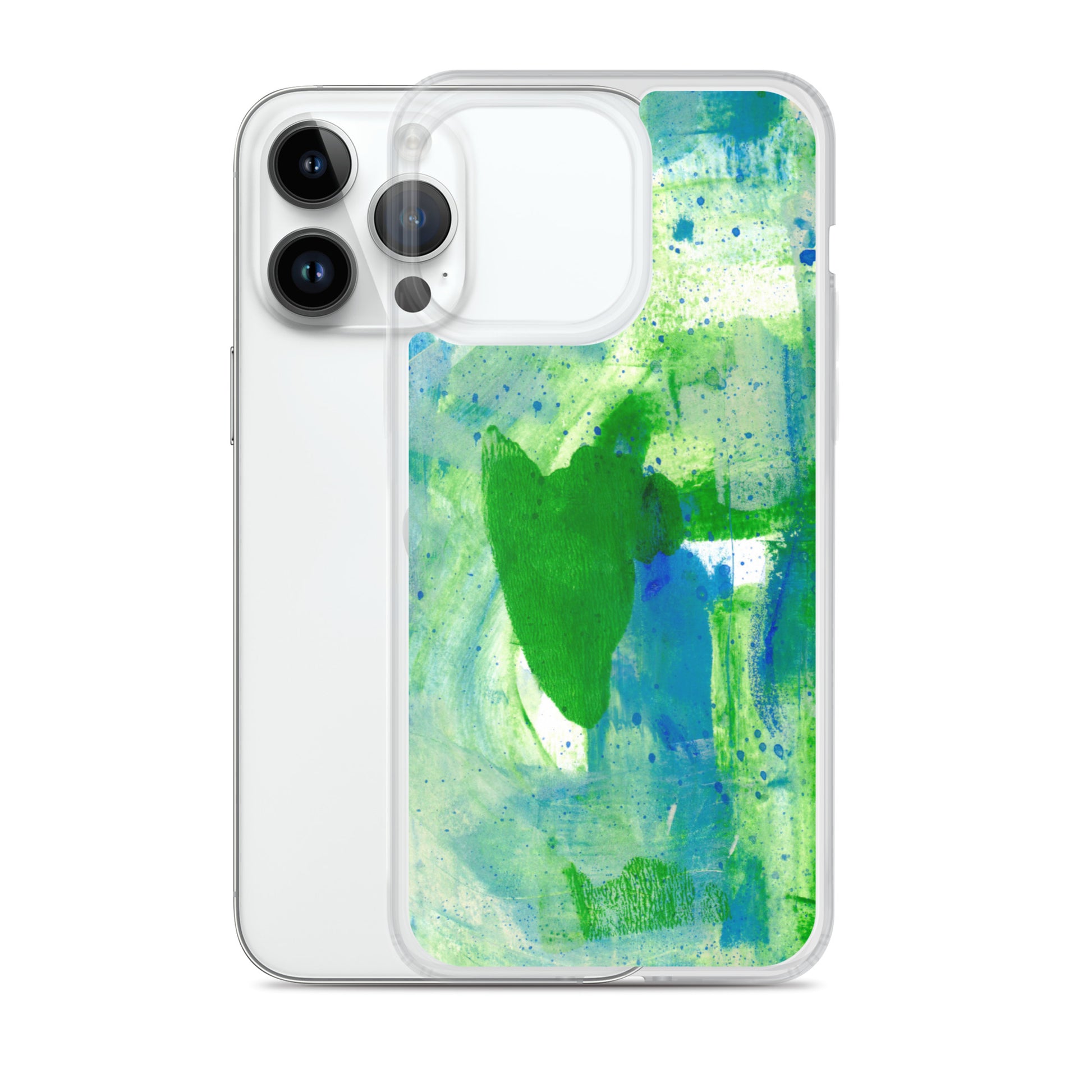 Green Mist Clear Case for iPhone® - Aquamarine Design - Artistic Gifts for Women - Art by Artist Tania Herrera from Aquamarine Design Studio