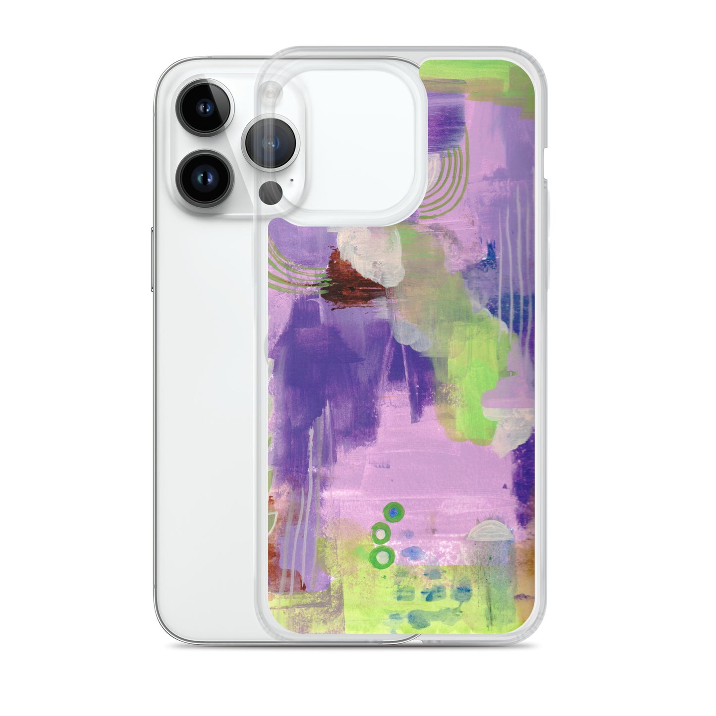 Purple Abstract I Clear Case for iPhone® - Aquamarine Design - Artistic Gifts for Women - Art by Artist Tania Herrera from Aquamarine Design Studio