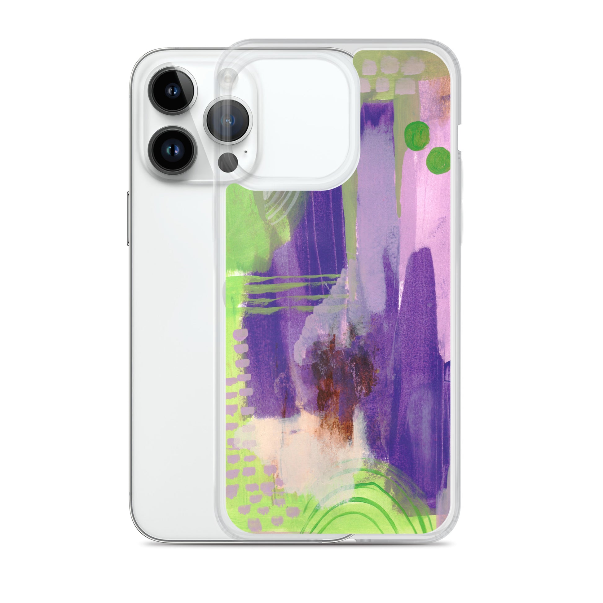 Purple Abstract II Clear Case for iPhone® - Aquamarine Design - Artistic Gifts for Women - Art by Artist Tania Herrera from Aquamarine Design Studio