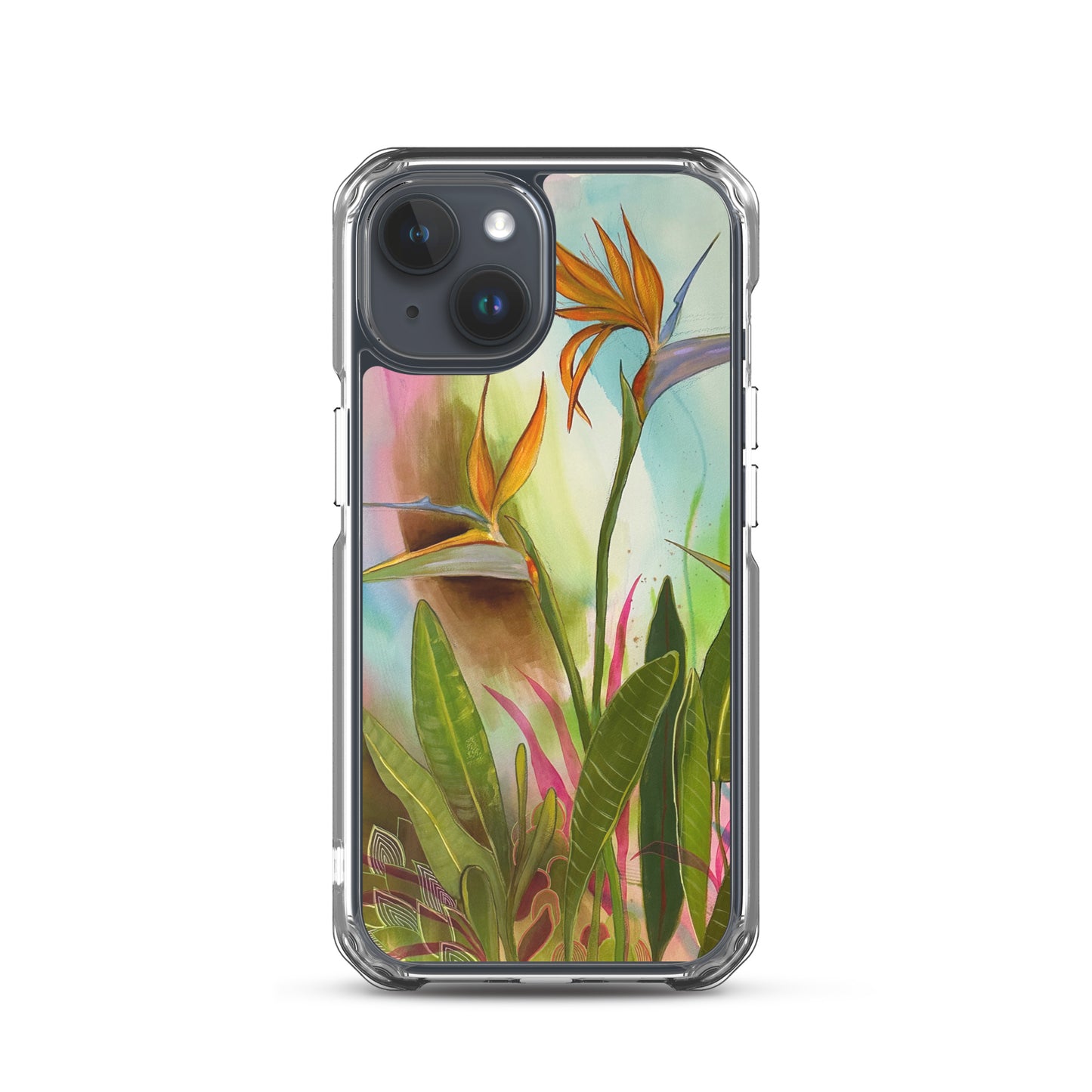Birds in Paradise Clear Case for iPhone® - Aquamarine Design - Artistic Gifts for Women - Art by Artist Tania Herrera from Aquamarine Design Studio