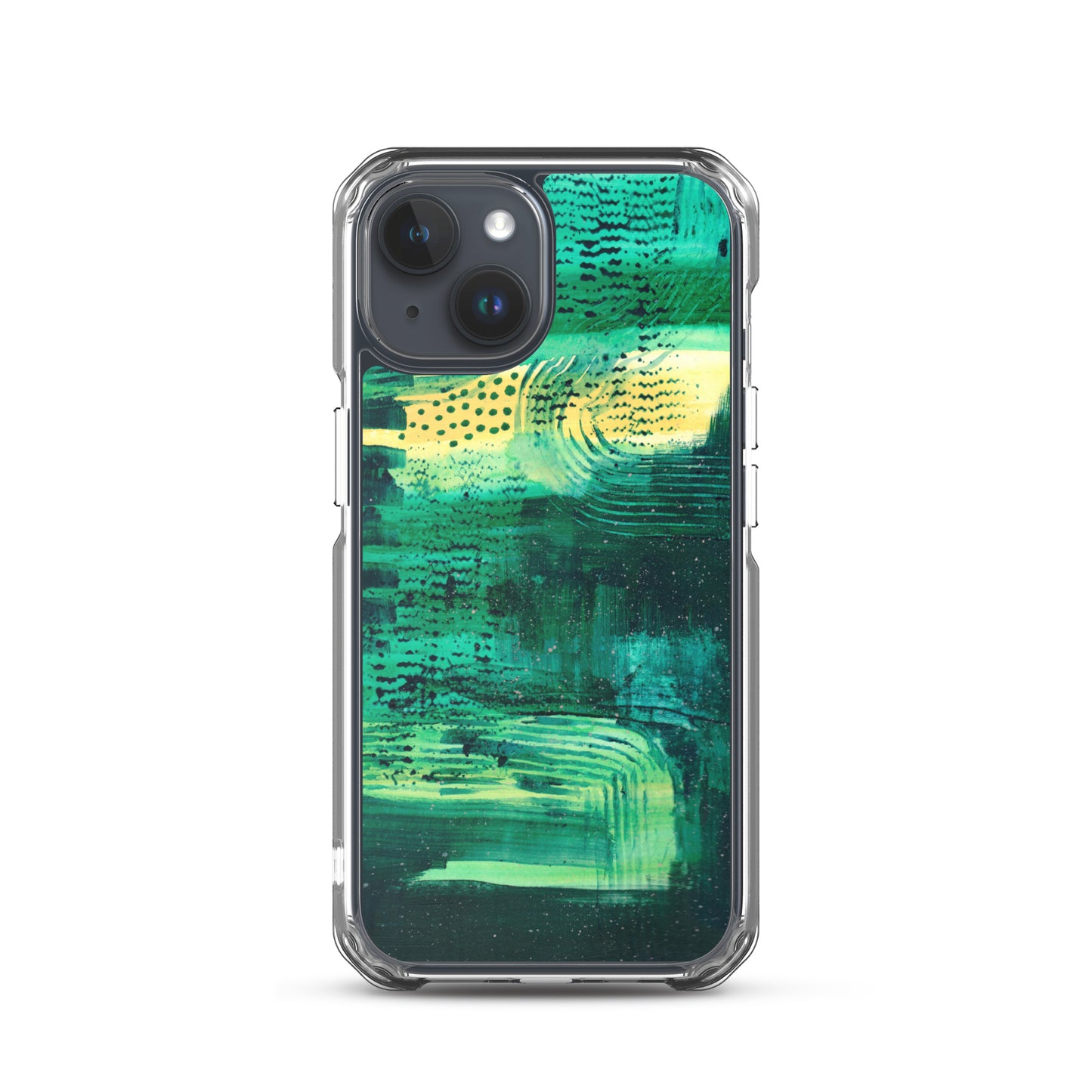 Deep Green Clear Case for iPhone® - Aquamarine Design - Artistic Gifts for Women - Art by Artist Tania Herrera from Aquamarine Design Studio