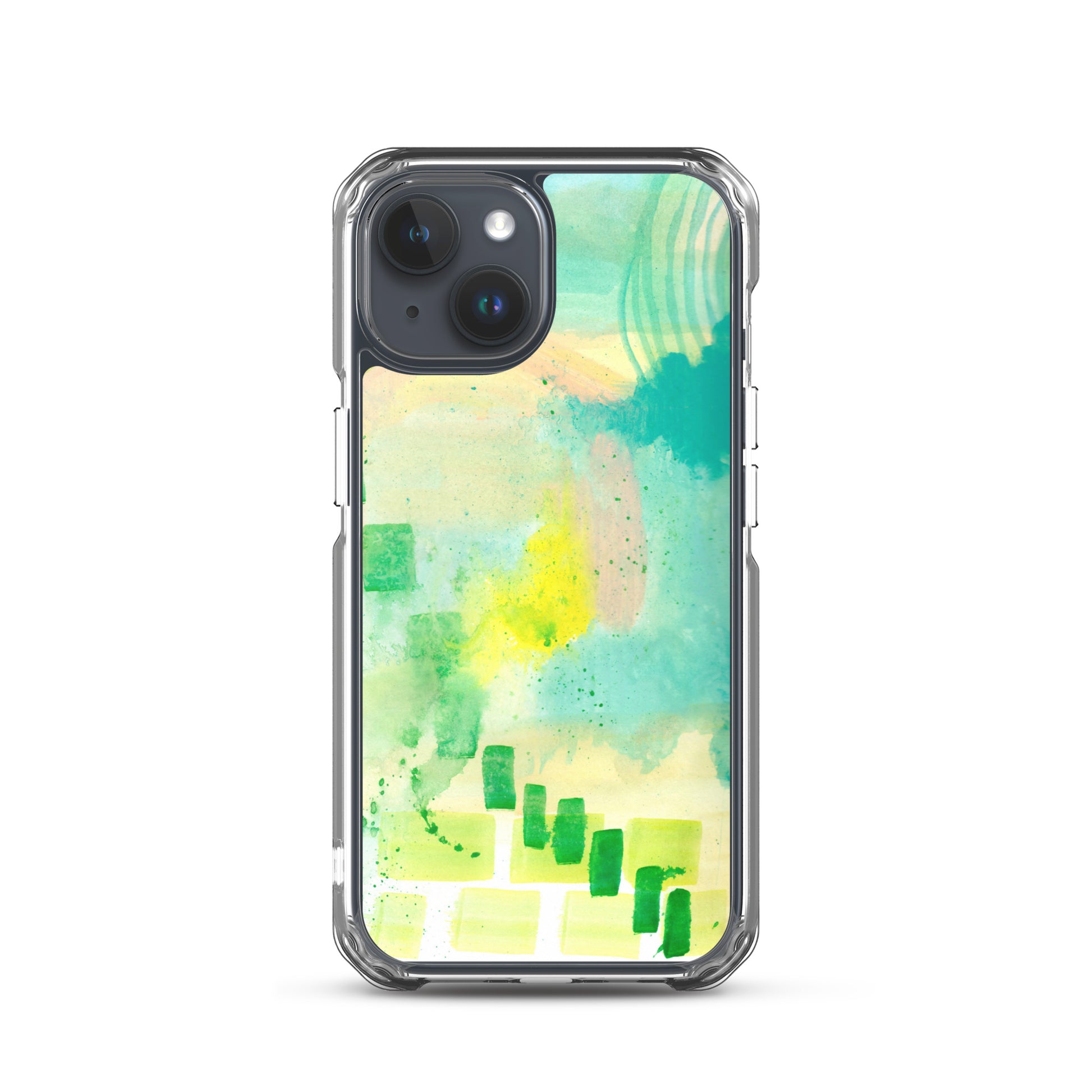 Abstract Aqua Clear Case for iPhone® - Aquamarine Design - Artistic Gifts for Women - Art by Artist Tania Herrera from Aquamarine Design Studio