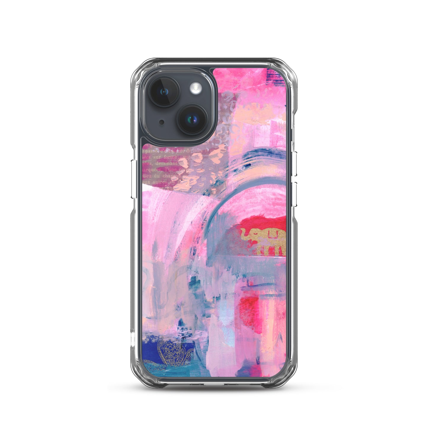 Collage Design Clear Case for iPhone® - Aquamarine Design - Artistic Gifts for Women - Art by Artist Tania Herrera from Aquamarine Design Studio