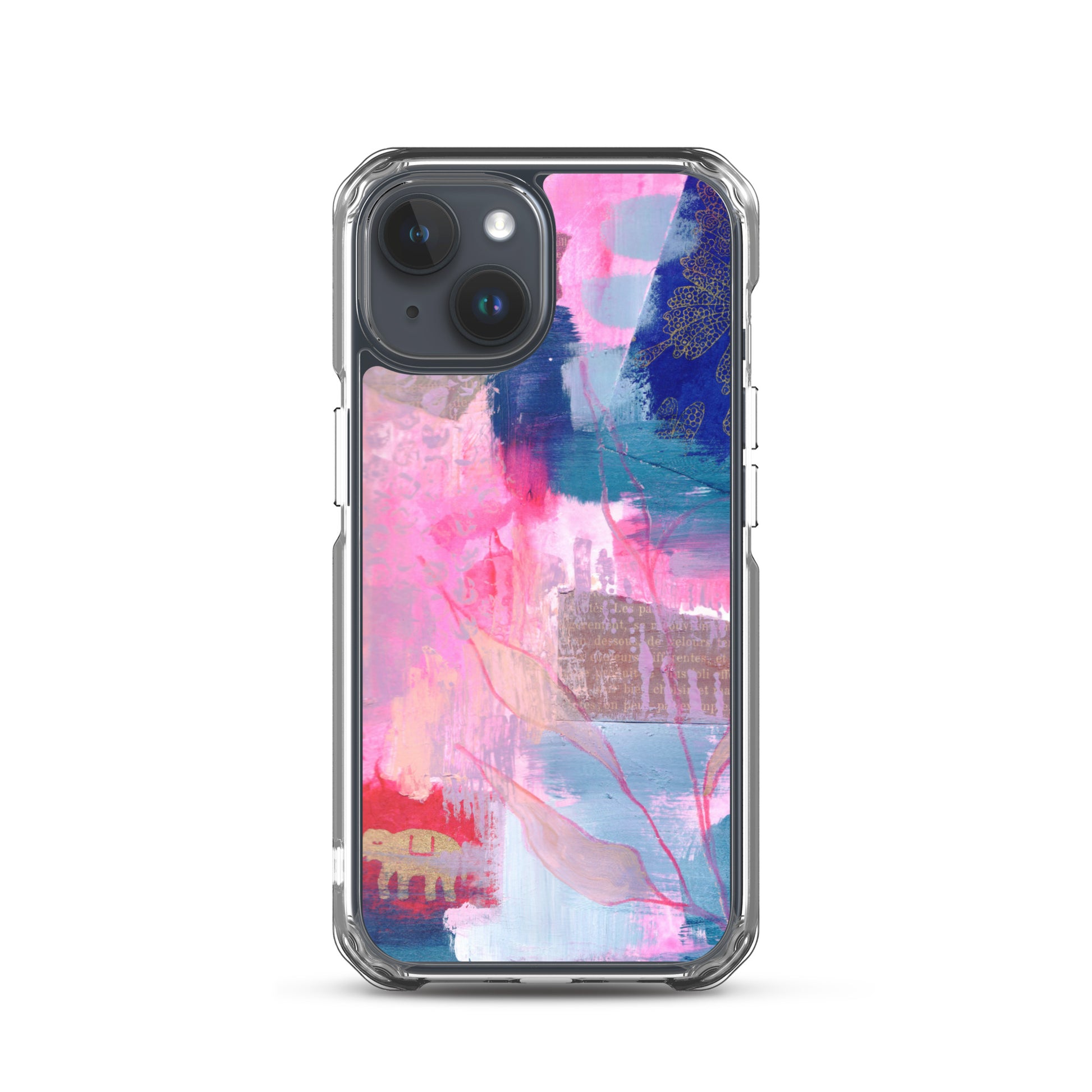 Collage Design Clear Case for iPhone® - Aquamarine Design - Artistic Gifts for Women - Art by Artist Tania Herrera from Aquamarine Design Studio