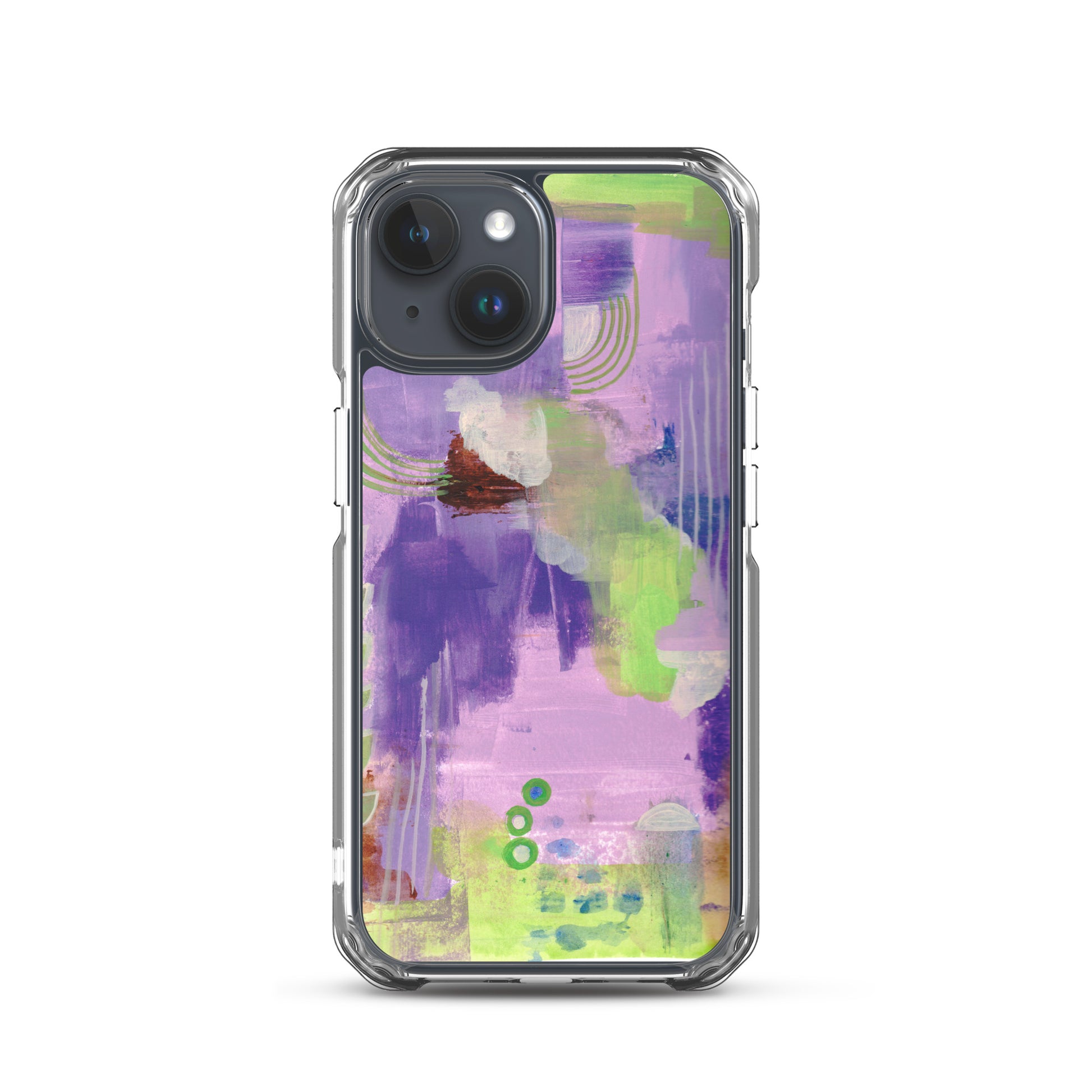 Purple Abstract I Clear Case for iPhone® - Aquamarine Design - Artistic Gifts for Women - Art by Artist Tania Herrera from Aquamarine Design Studio