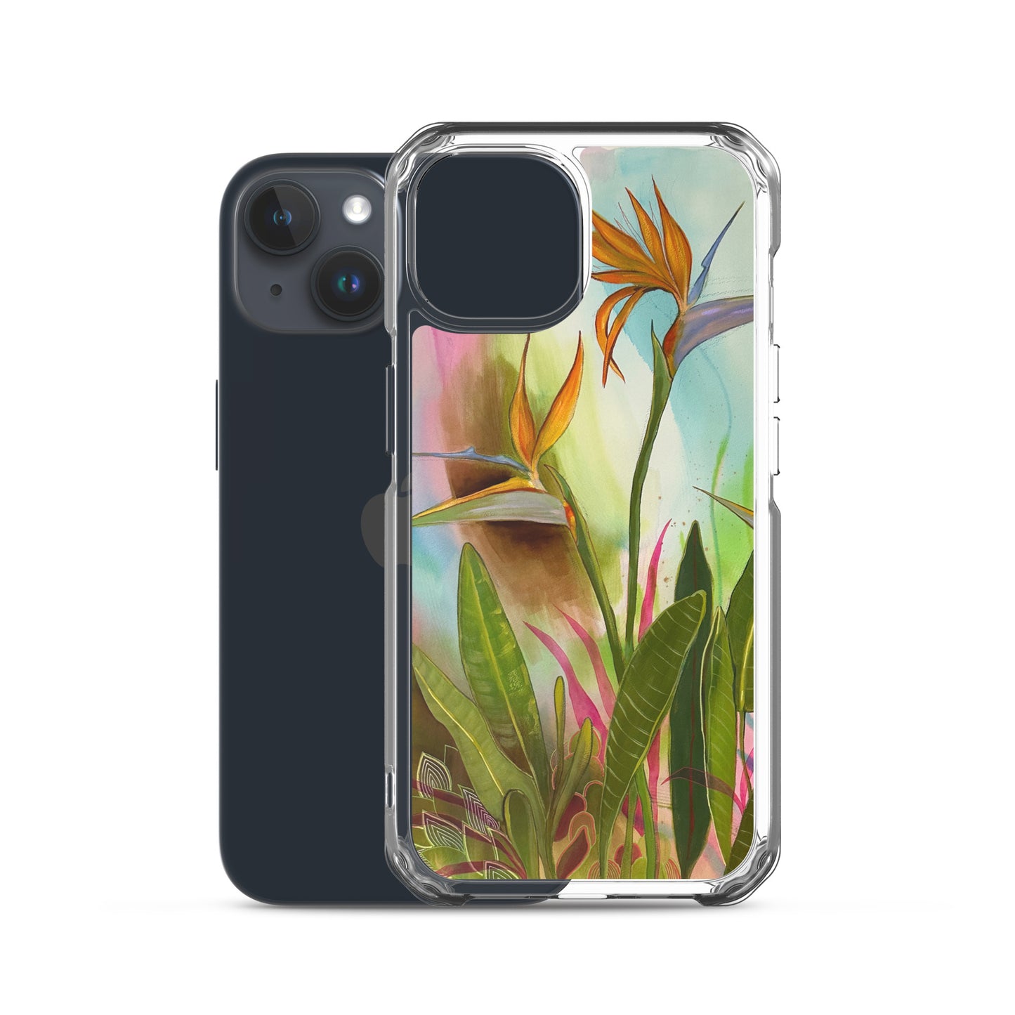 Birds in Paradise Clear Case for iPhone® - Aquamarine Design - Artistic Gifts for Women - Art by Artist Tania Herrera from Aquamarine Design Studio