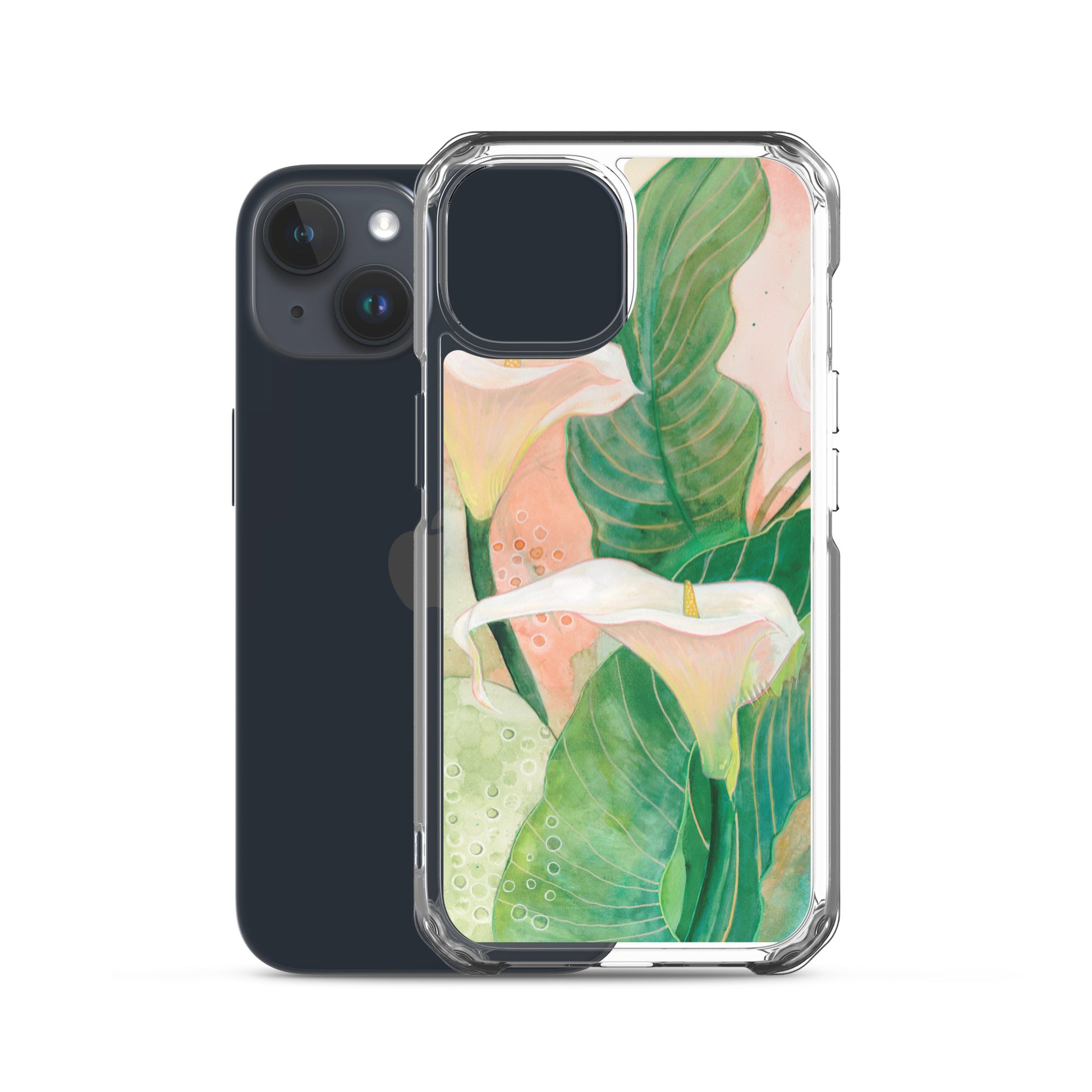 Calla lily Clear Case for iPhone® - Aquamarine Design - Artistic Gifts for Women - Art by Artist Tania Herrera from Aquamarine Design Studio