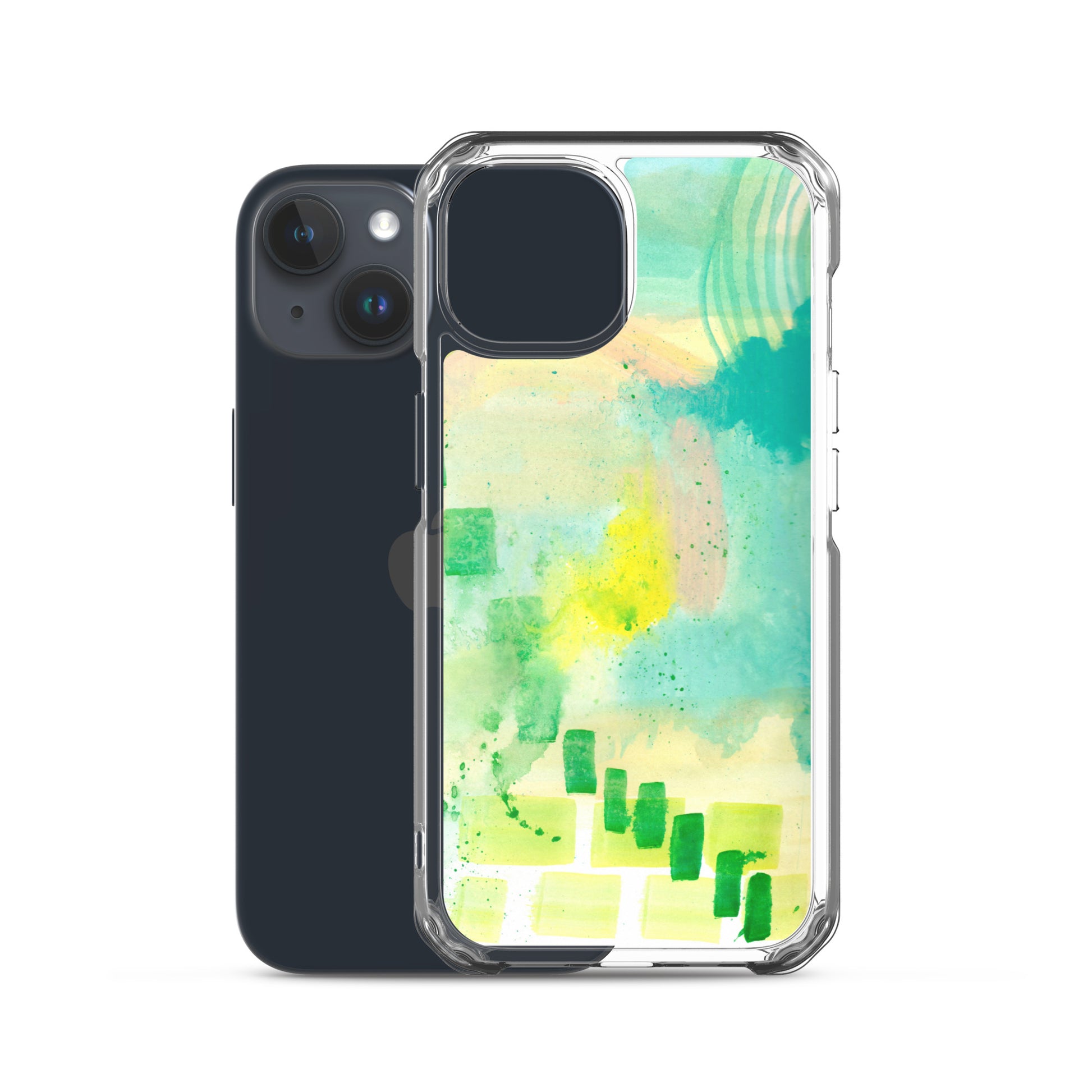 Abstract Aqua Clear Case for iPhone® - Aquamarine Design - Artistic Gifts for Women - Art by Artist Tania Herrera from Aquamarine Design Studio