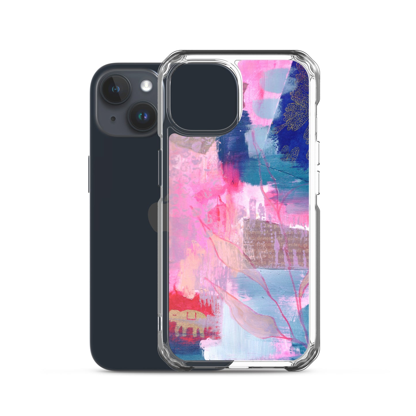 Collage Design Clear Case for iPhone® - Aquamarine Design - Artistic Gifts for Women - Art by Artist Tania Herrera from Aquamarine Design Studio