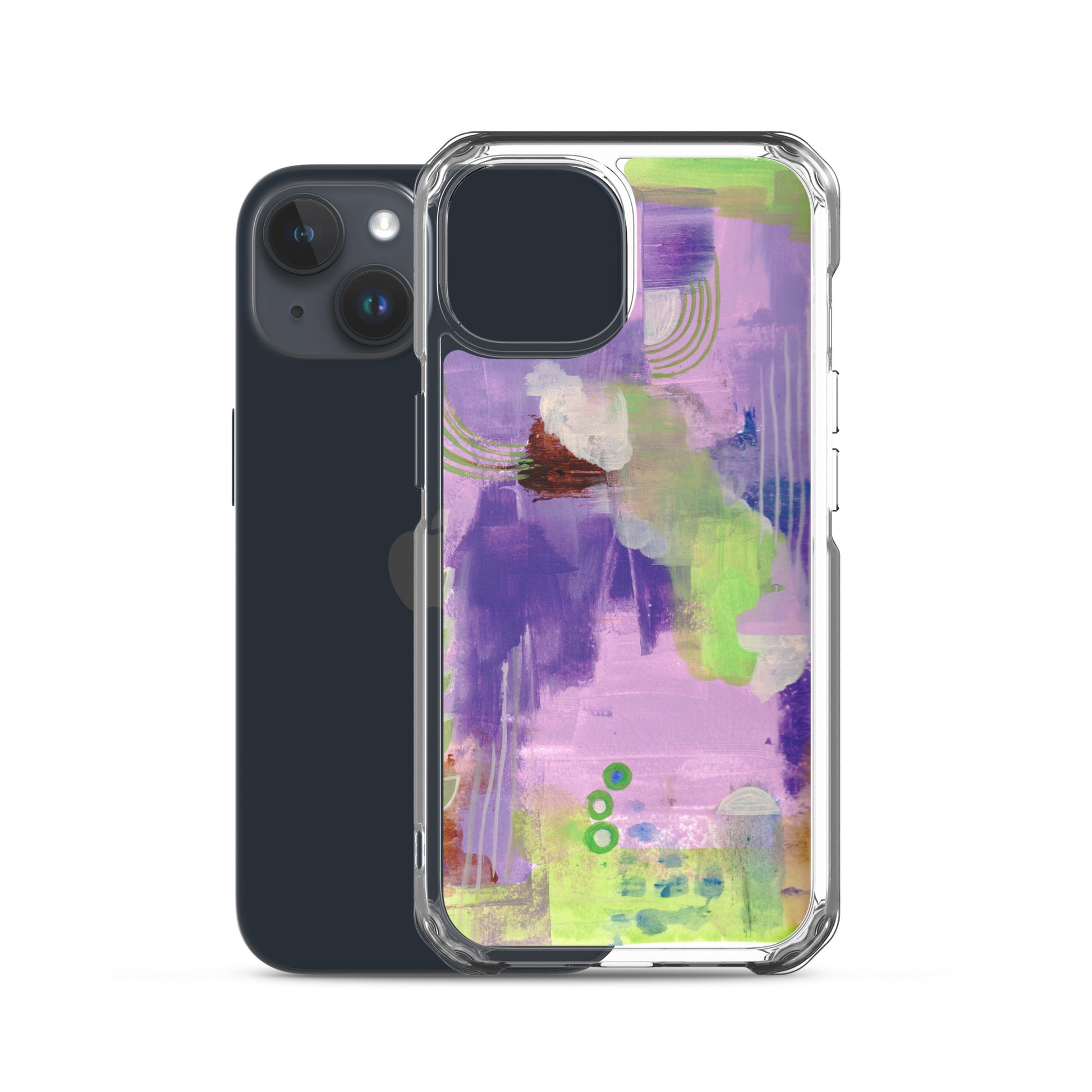 Purple Abstract I Clear Case for iPhone® - Aquamarine Design - Artistic Gifts for Women - Art by Artist Tania Herrera from Aquamarine Design Studio
