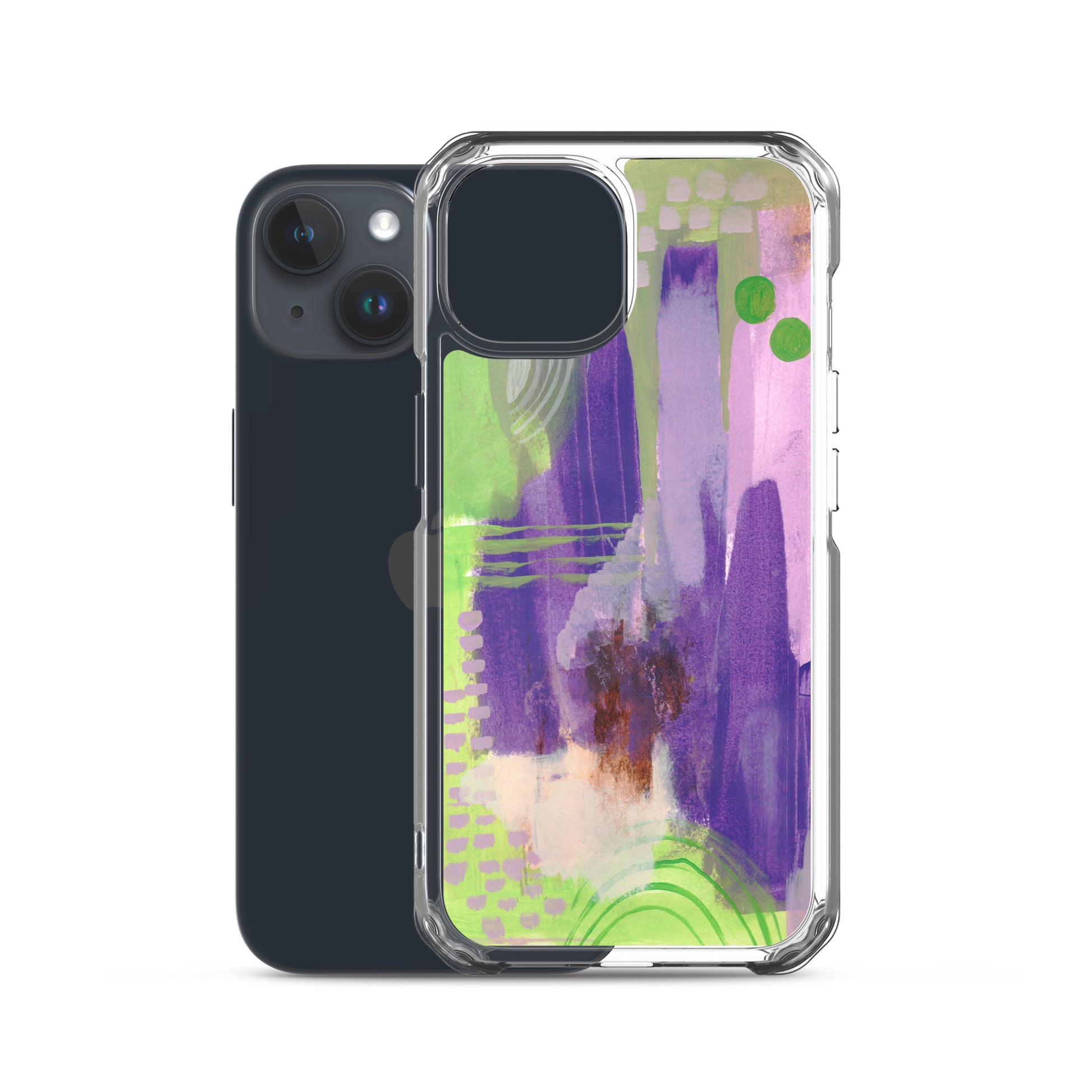 Purple Abstract II Clear Case for iPhone® - Aquamarine Design - Artistic Gifts for Women - Art by Artist Tania Herrera from Aquamarine Design Studio
