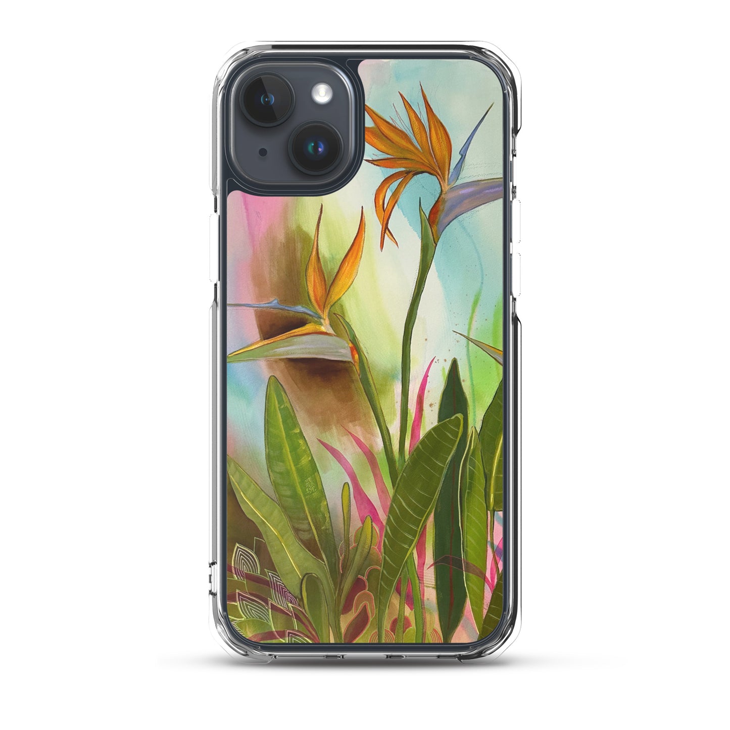 Birds in Paradise Clear Case for iPhone® - Aquamarine Design - Artistic Gifts for Women - Art by Artist Tania Herrera from Aquamarine Design Studio