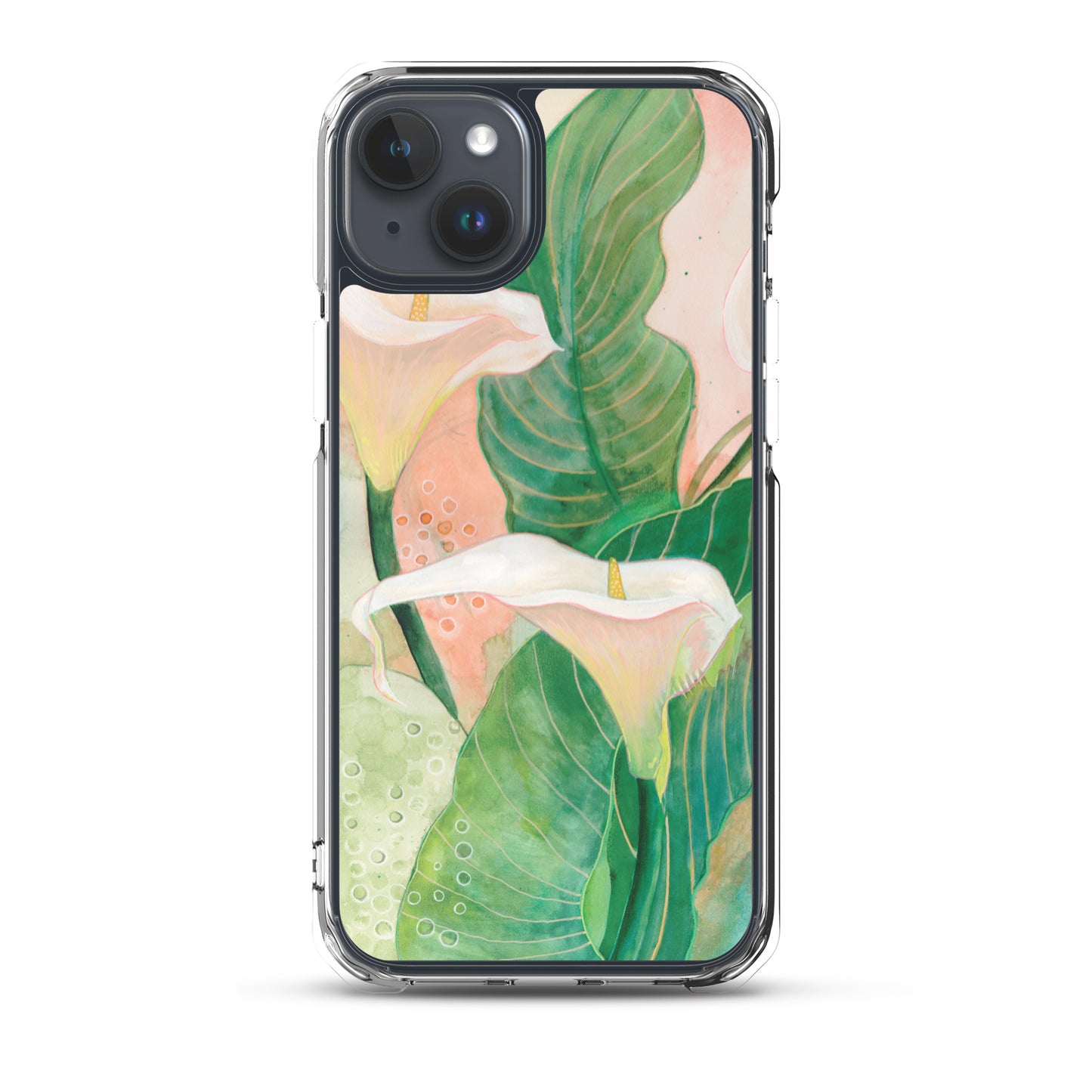 Calla lily Clear Case for iPhone® - Aquamarine Design - Artistic Gifts for Women - Art by Artist Tania Herrera from Aquamarine Design Studio