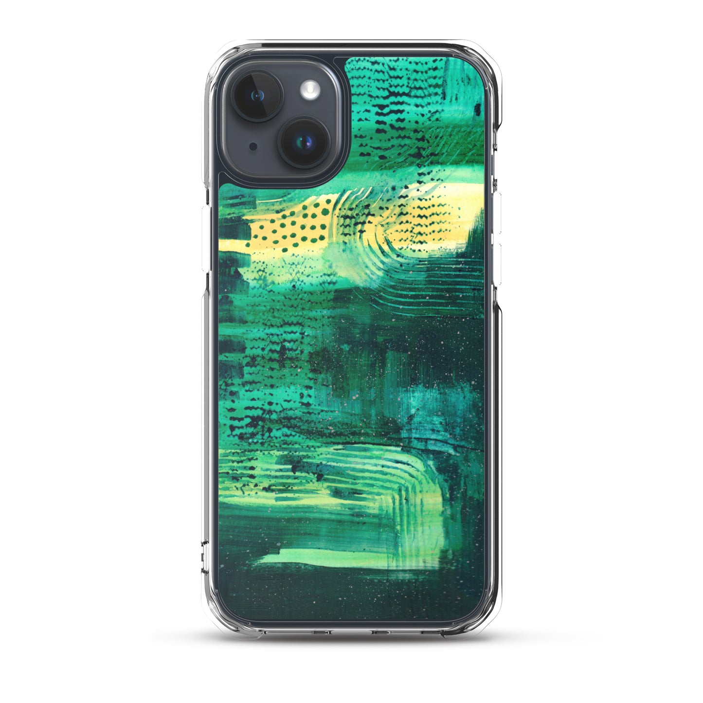 Deep Green Clear Case for iPhone® - Aquamarine Design - Artistic Gifts for Women - Art by Artist Tania Herrera from Aquamarine Design Studio