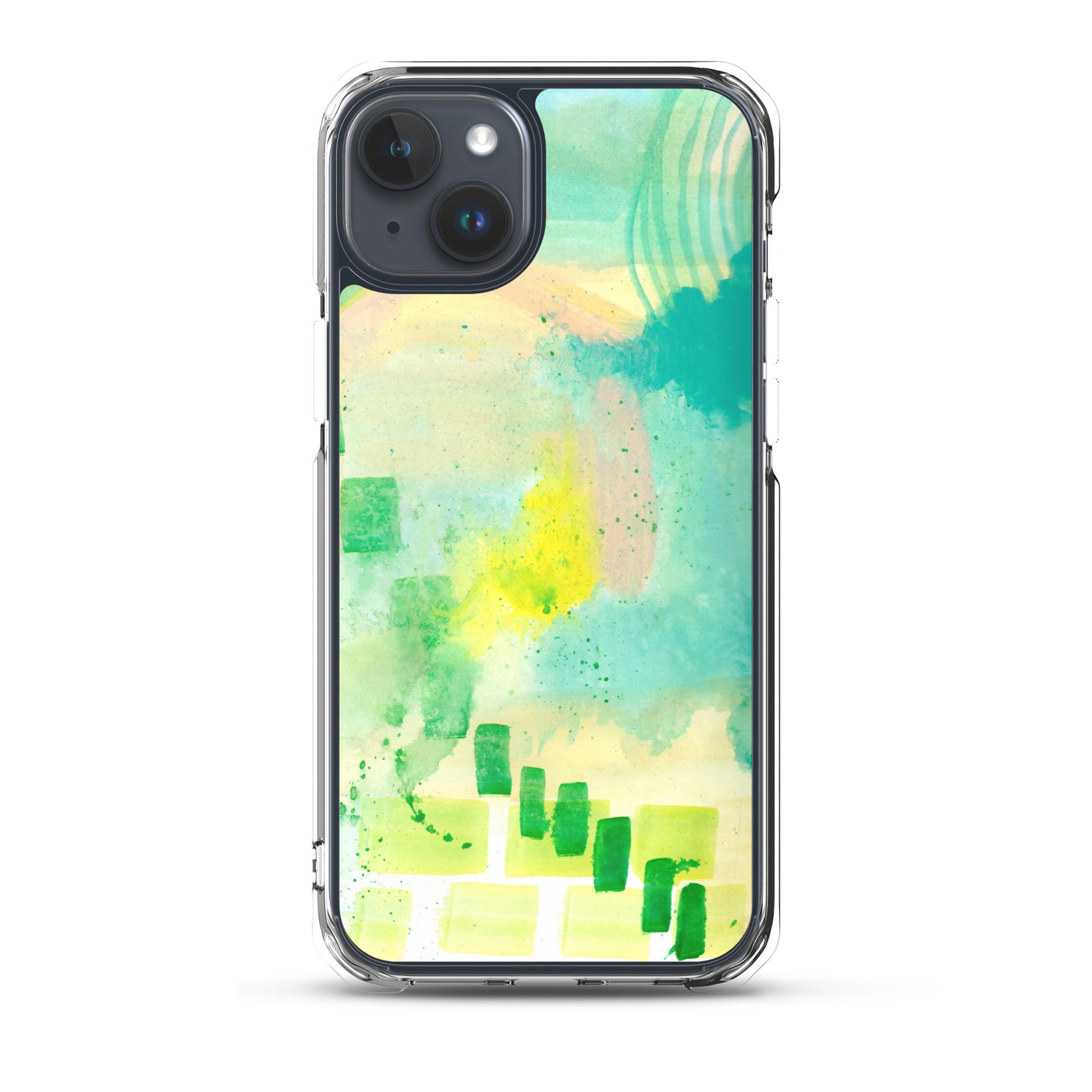 Abstract Aqua Clear Case for iPhone® - Aquamarine Design - Artistic Gifts for Women - Art by Artist Tania Herrera from Aquamarine Design Studio