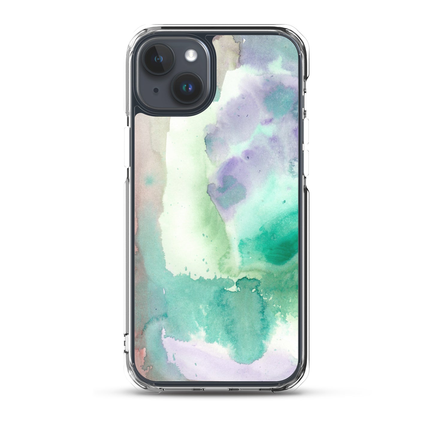 Purple and Green Abstract Clear Case for iPhone® - Aquamarine Design - Artistic Gifts for Women - Art by Artist Tania Herrera from Aquamarine Design Studio
