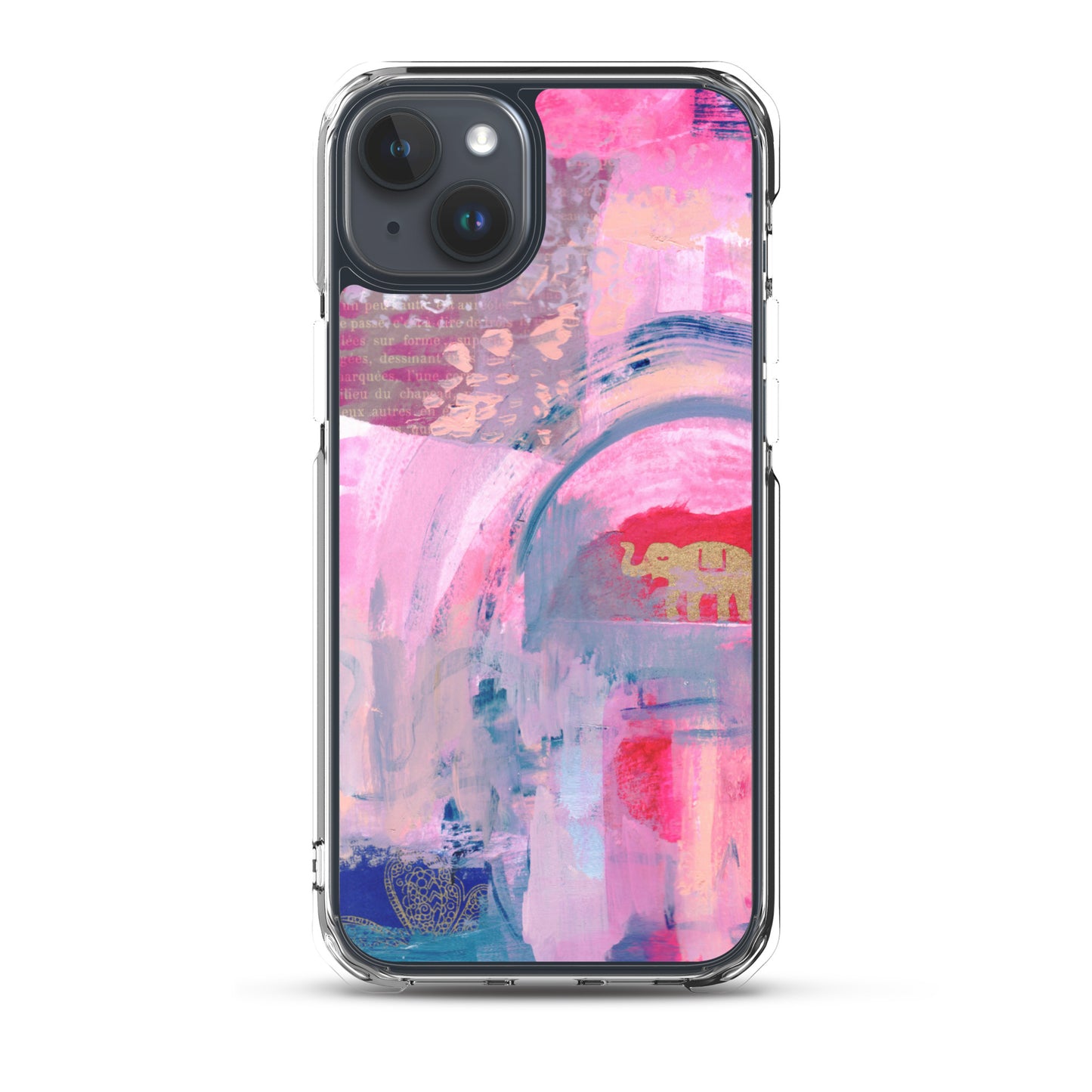 Collage Design Clear Case for iPhone® - Aquamarine Design - Artistic Gifts for Women - Art by Artist Tania Herrera from Aquamarine Design Studio