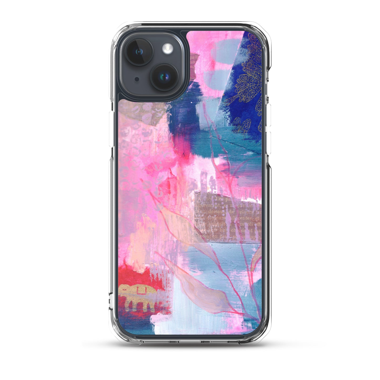 Collage Design Clear Case for iPhone® - Aquamarine Design - Artistic Gifts for Women - Art by Artist Tania Herrera from Aquamarine Design Studio