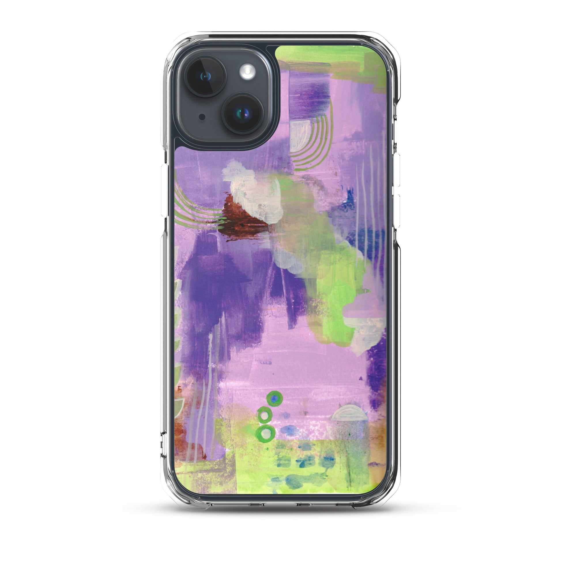 Purple Abstract I Clear Case for iPhone® - Aquamarine Design - Artistic Gifts for Women - Art by Artist Tania Herrera from Aquamarine Design Studio