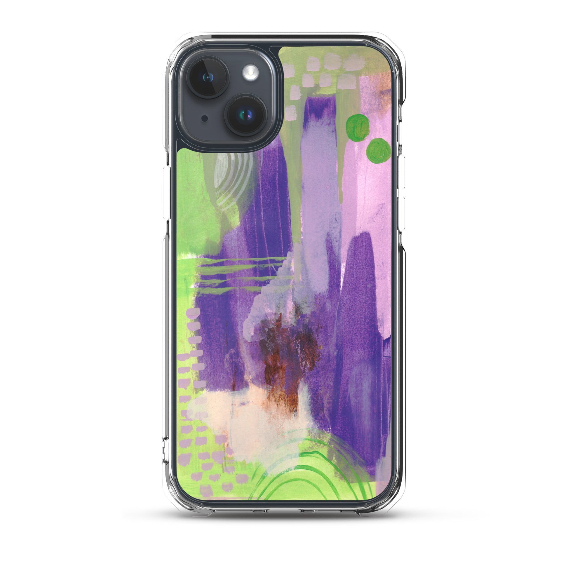 Purple Abstract II Clear Case for iPhone® - Aquamarine Design - Artistic Gifts for Women - Art by Artist Tania Herrera from Aquamarine Design Studio