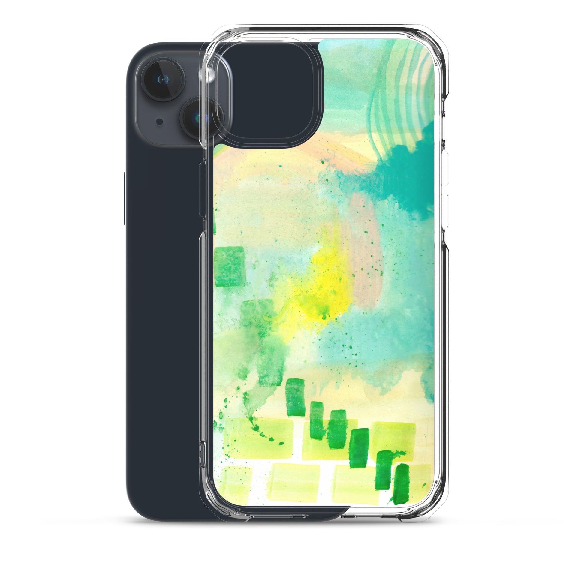 Abstract Aqua Clear Case for iPhone® - Aquamarine Design - Artistic Gifts for Women - Art by Artist Tania Herrera from Aquamarine Design Studio