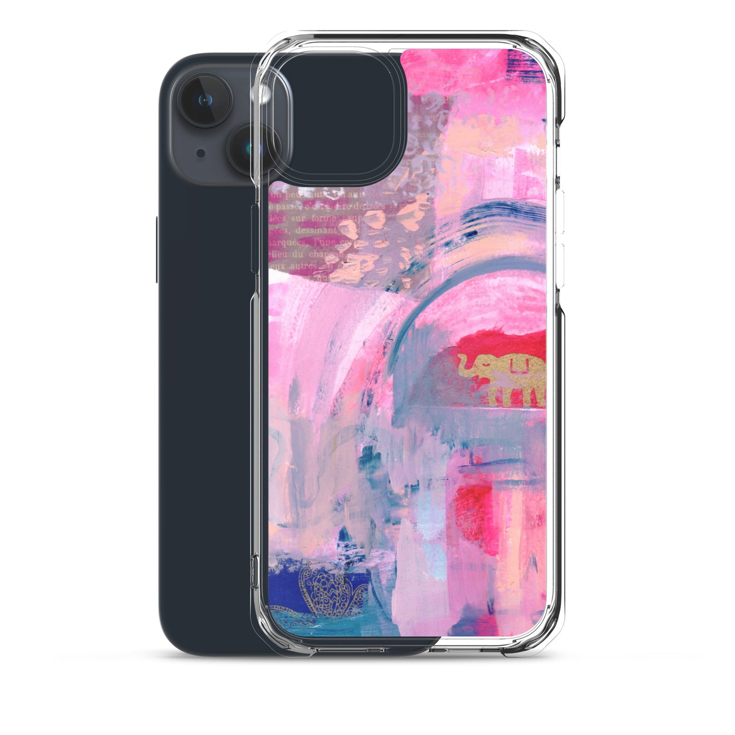 Collage Design Clear Case for iPhone® - Aquamarine Design - Artistic Gifts for Women - Art by Artist Tania Herrera from Aquamarine Design Studio