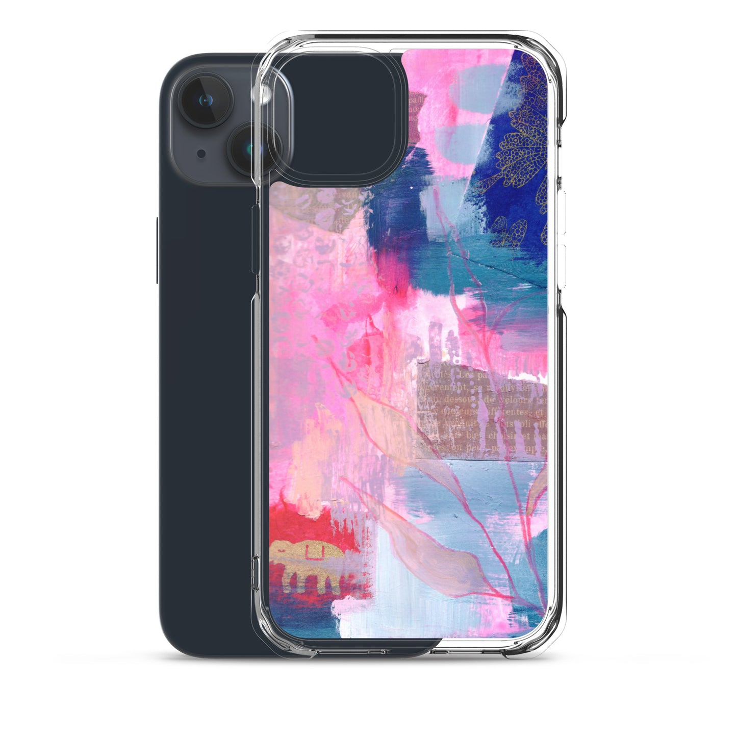 Collage Design Clear Case for iPhone® - Aquamarine Design - Artistic Gifts for Women - Art by Artist Tania Herrera from Aquamarine Design Studio