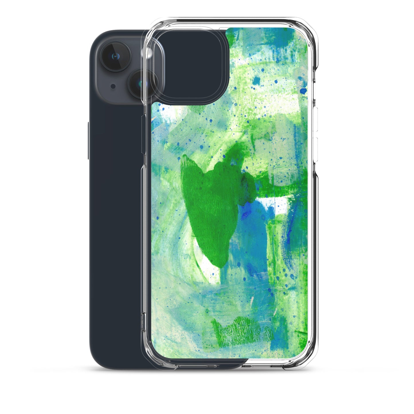Green Mist Clear Case for iPhone® - Aquamarine Design - Artistic Gifts for Women - Art by Artist Tania Herrera from Aquamarine Design Studio