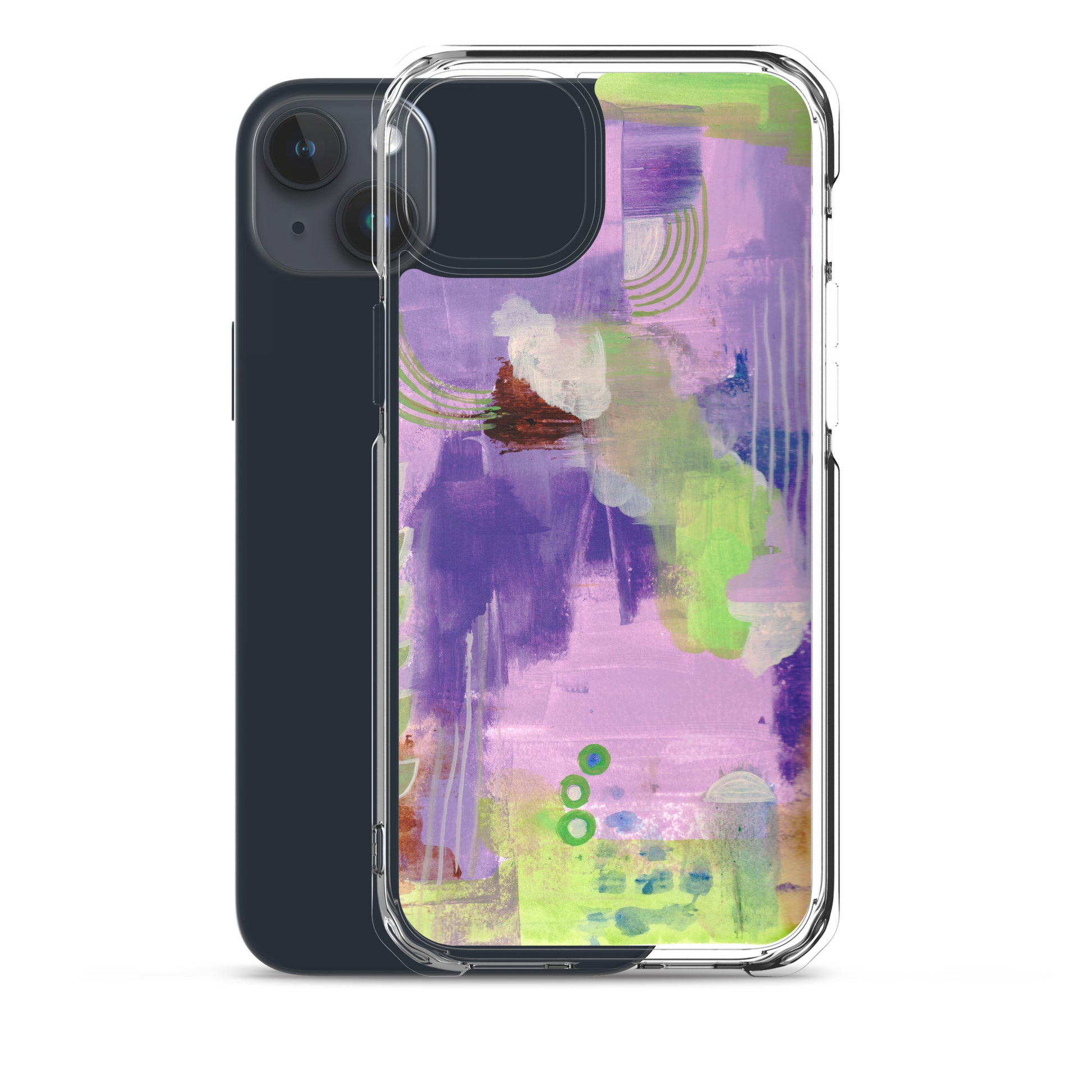 Purple Abstract I Clear Case for iPhone® - Aquamarine Design - Artistic Gifts for Women - Art by Artist Tania Herrera from Aquamarine Design Studio