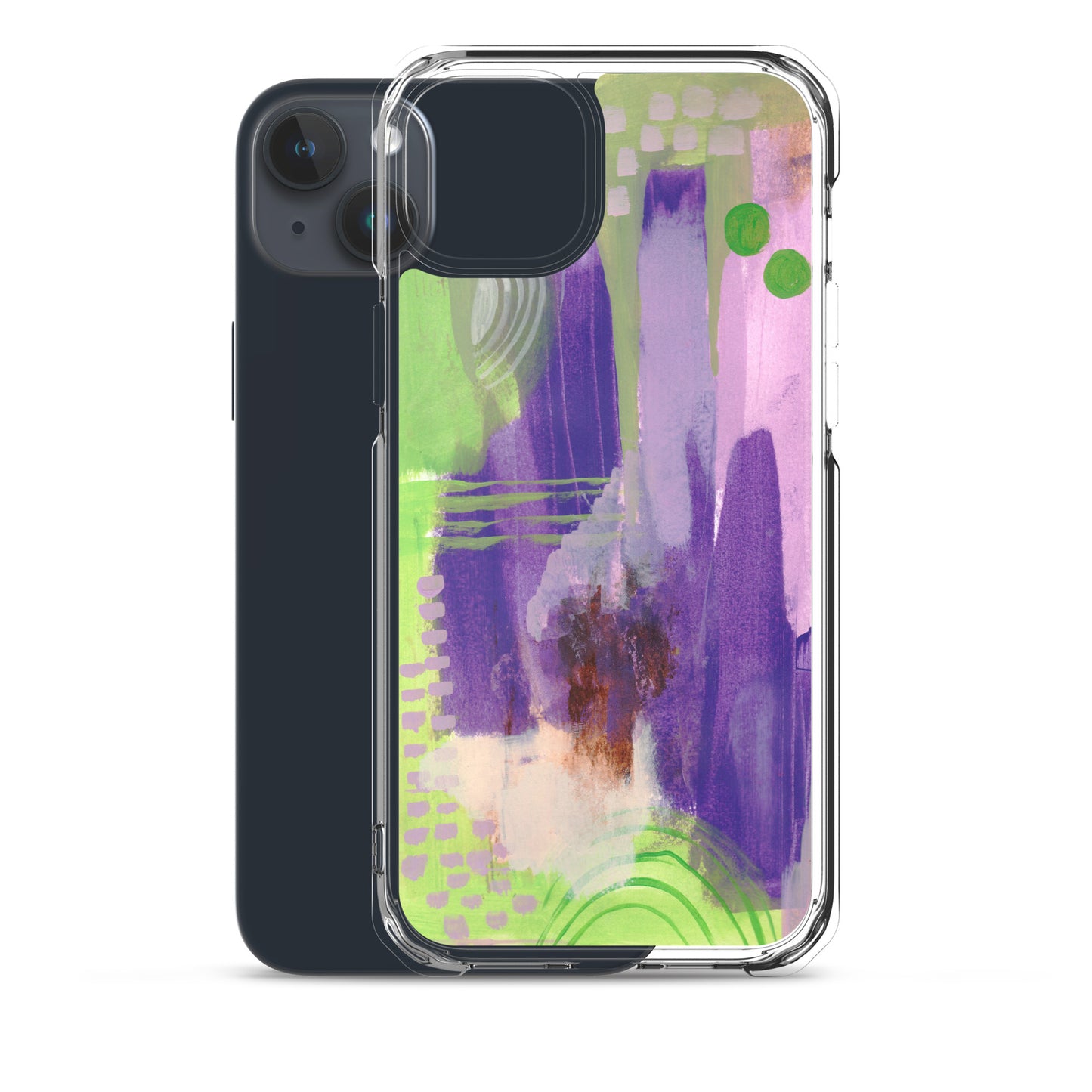 Purple Abstract II Clear Case for iPhone® - Aquamarine Design - Artistic Gifts for Women - Art by Artist Tania Herrera from Aquamarine Design Studio