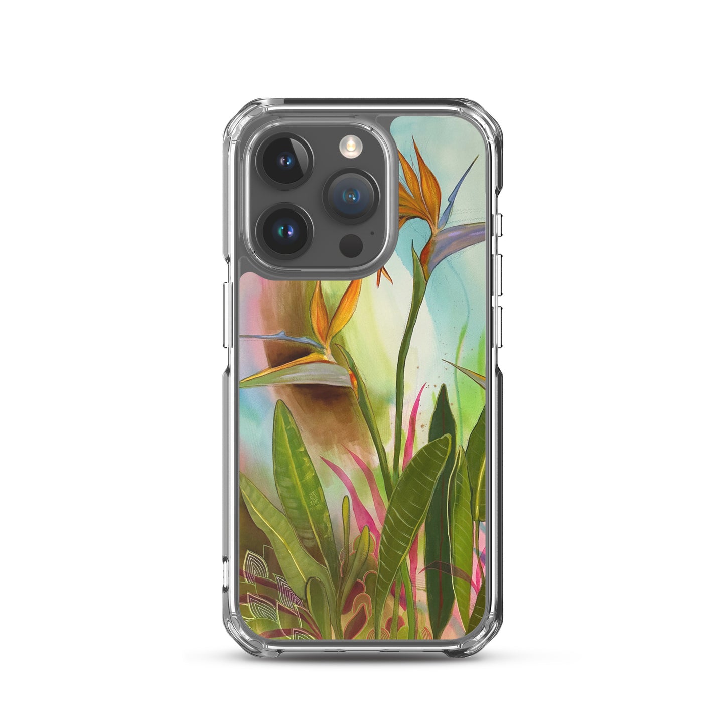 Birds in Paradise Clear Case for iPhone® - Aquamarine Design - Artistic Gifts for Women - Art by Artist Tania Herrera from Aquamarine Design Studio