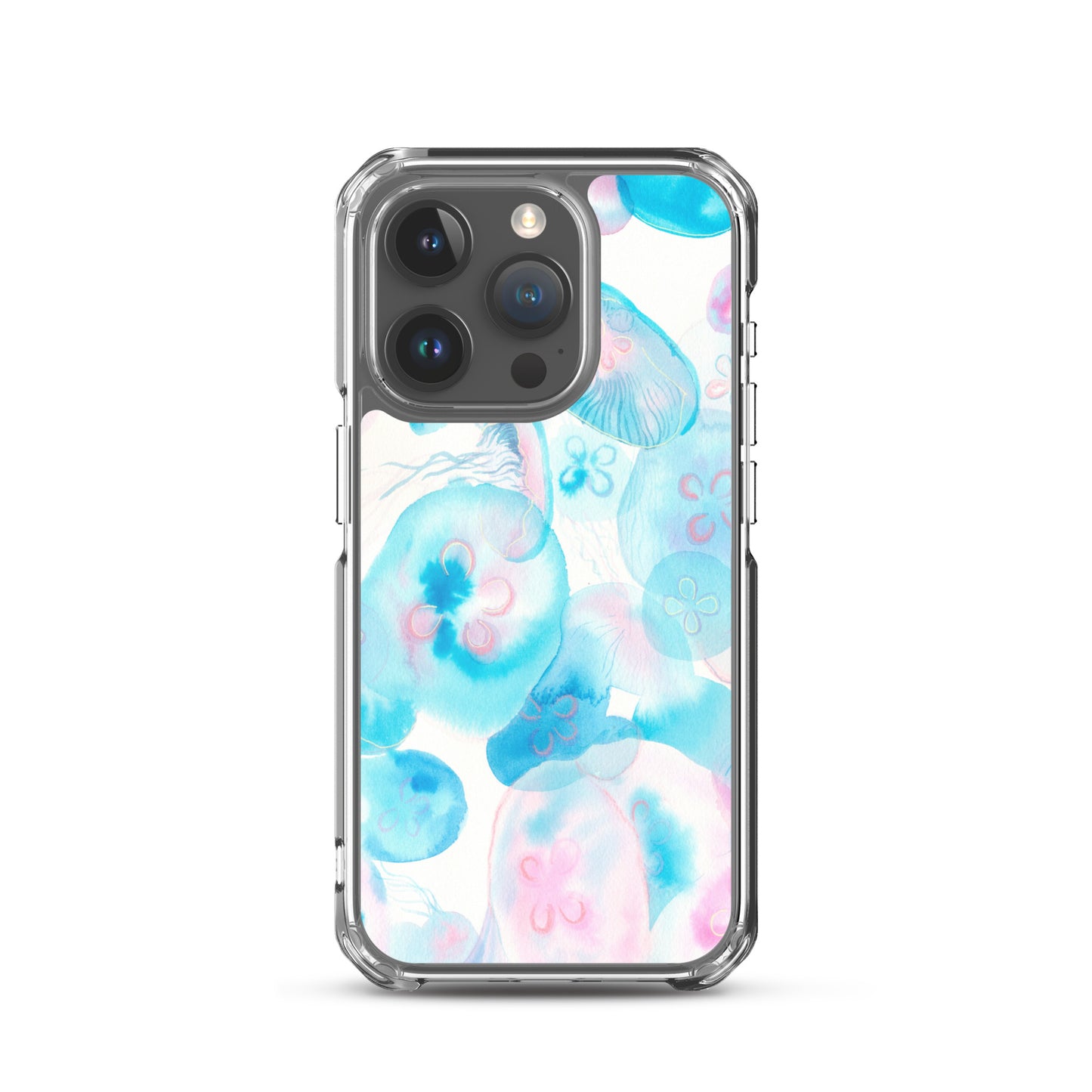 Light Blue Jelly Fish Clear Case for iPhone® - Aquamarine Design - Artistic Gifts for Women - Art by Artist Tania Herrera from Aquamarine Design Studio