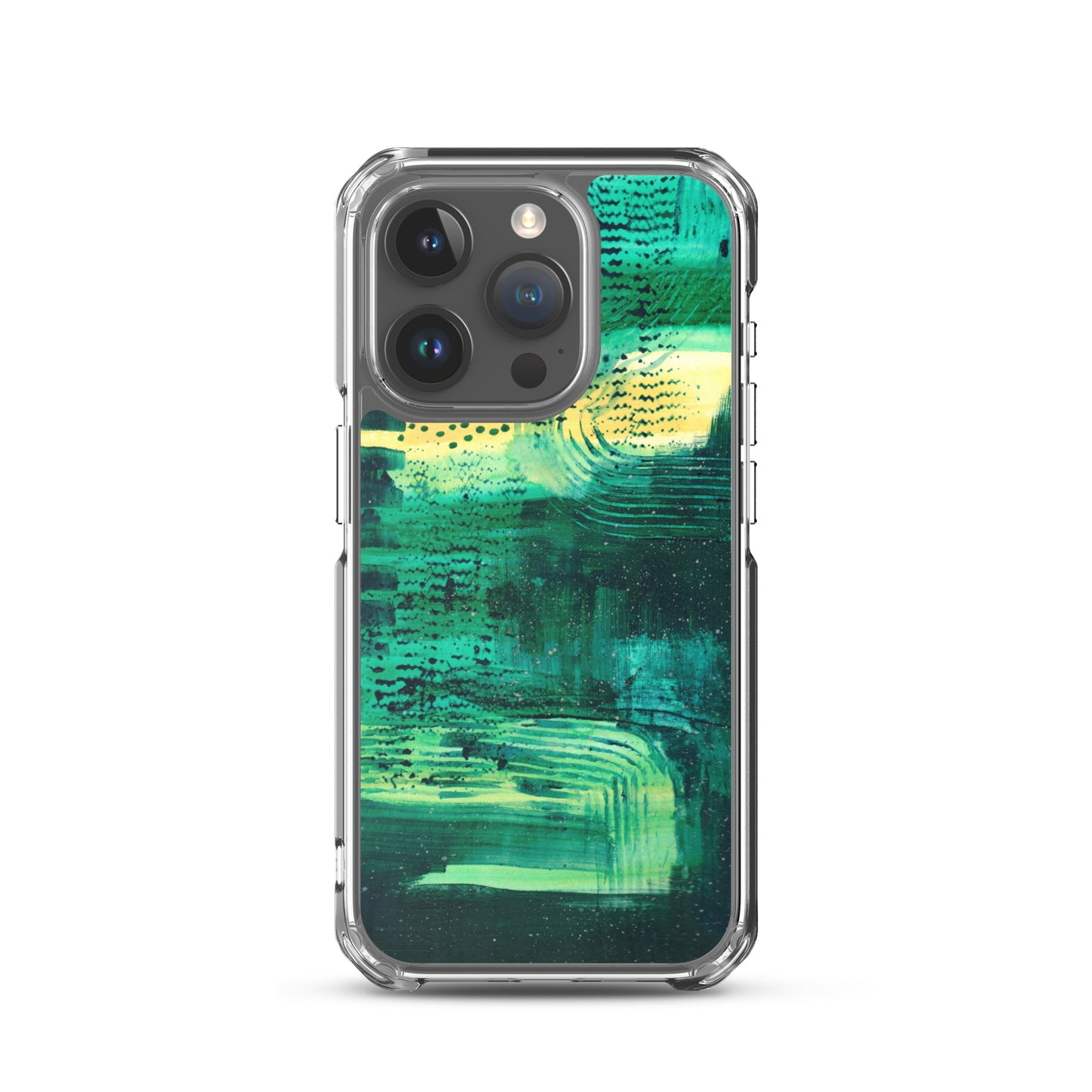 Deep Green Clear Case for iPhone® - Aquamarine Design - Artistic Gifts for Women - Art by Artist Tania Herrera from Aquamarine Design Studio