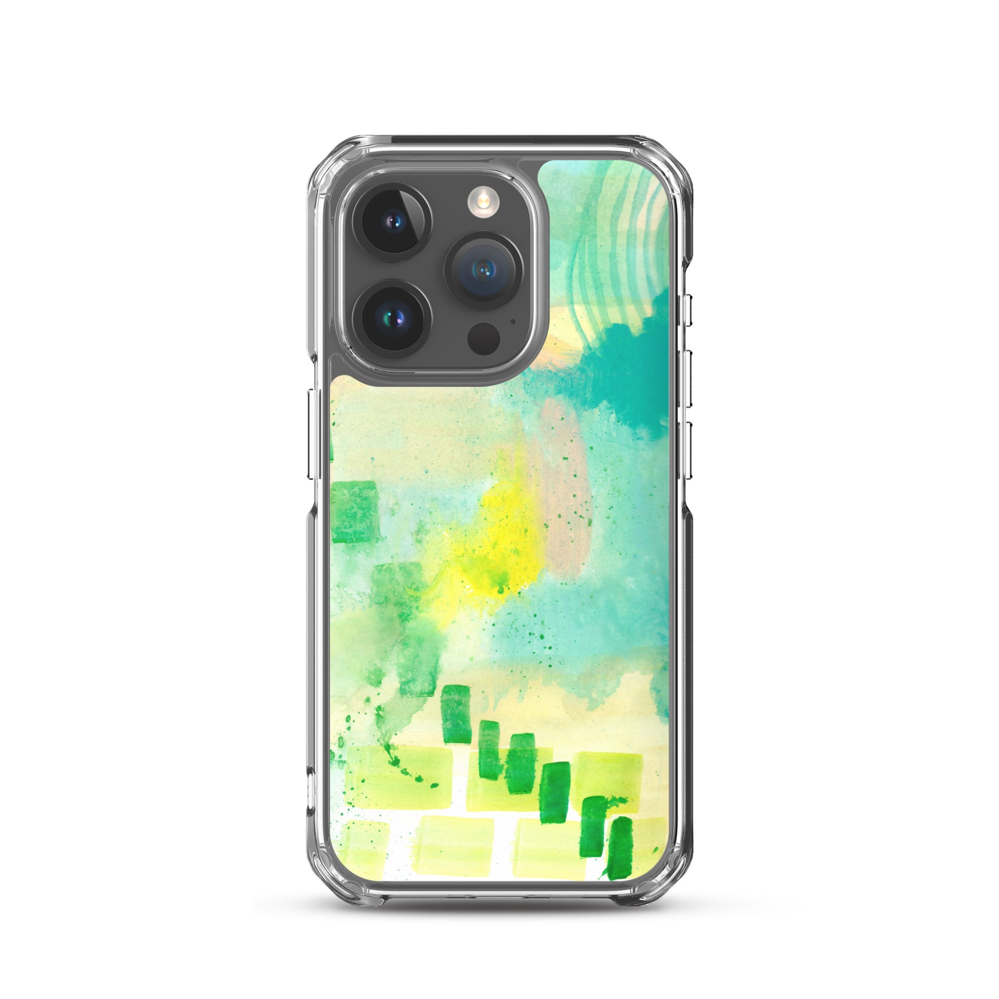 Abstract Aqua Clear Case for iPhone® - Aquamarine Design - Artistic Gifts for Women - Art by Artist Tania Herrera from Aquamarine Design Studio