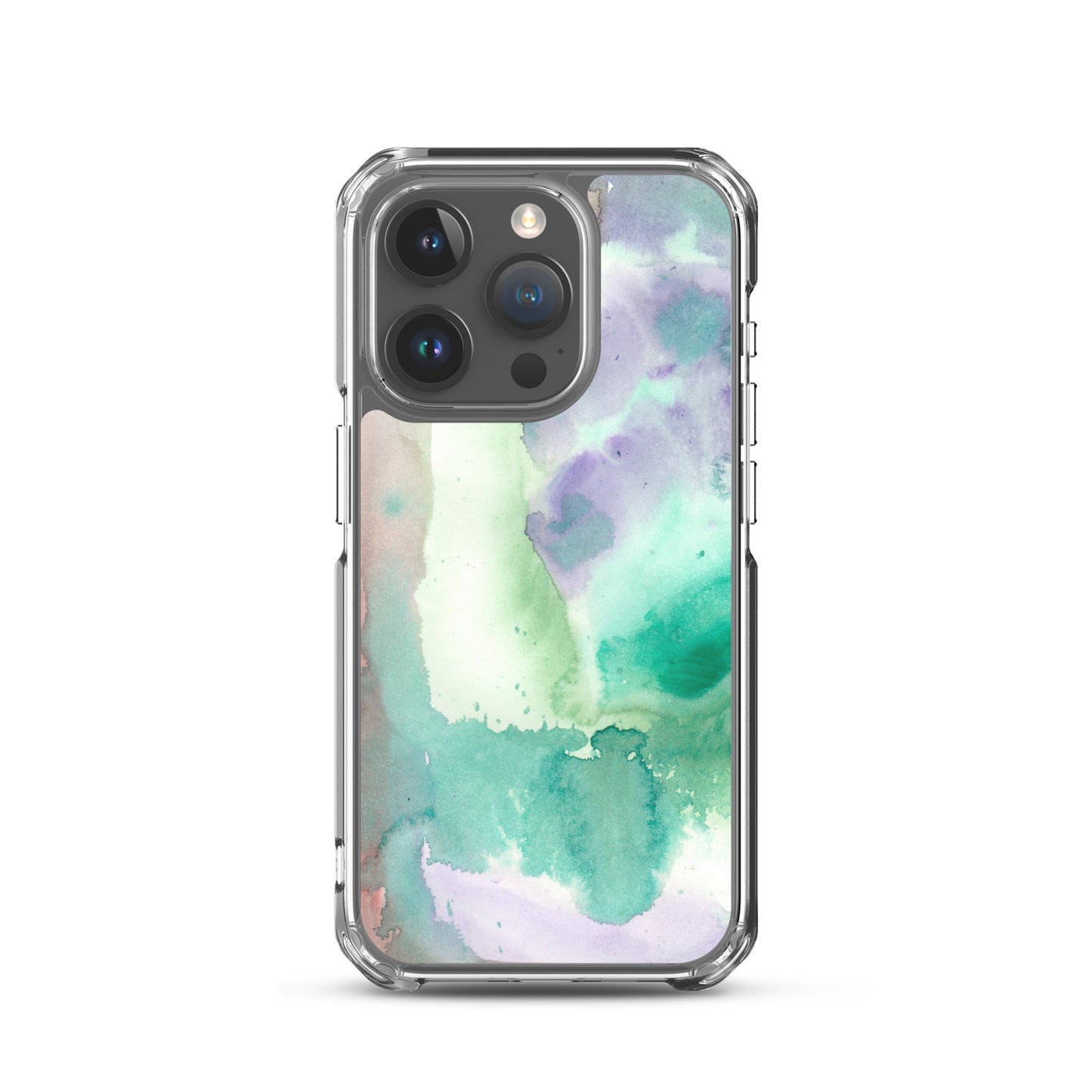 Purple and Green Abstract Clear Case for iPhone® - Aquamarine Design - Artistic Gifts for Women - Art by Artist Tania Herrera from Aquamarine Design Studio