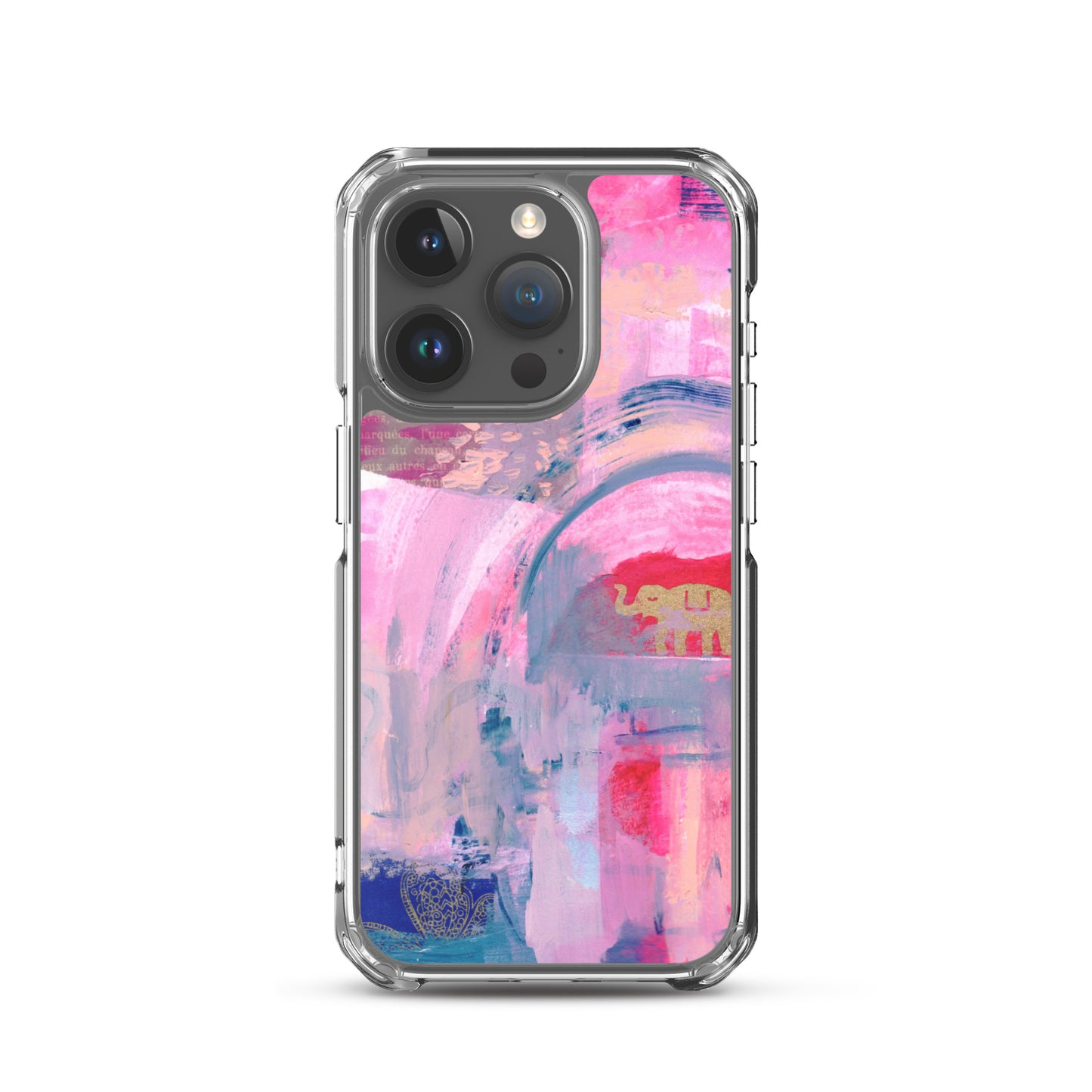 Collage Design Clear Case for iPhone® - Aquamarine Design - Artistic Gifts for Women - Art by Artist Tania Herrera from Aquamarine Design Studio