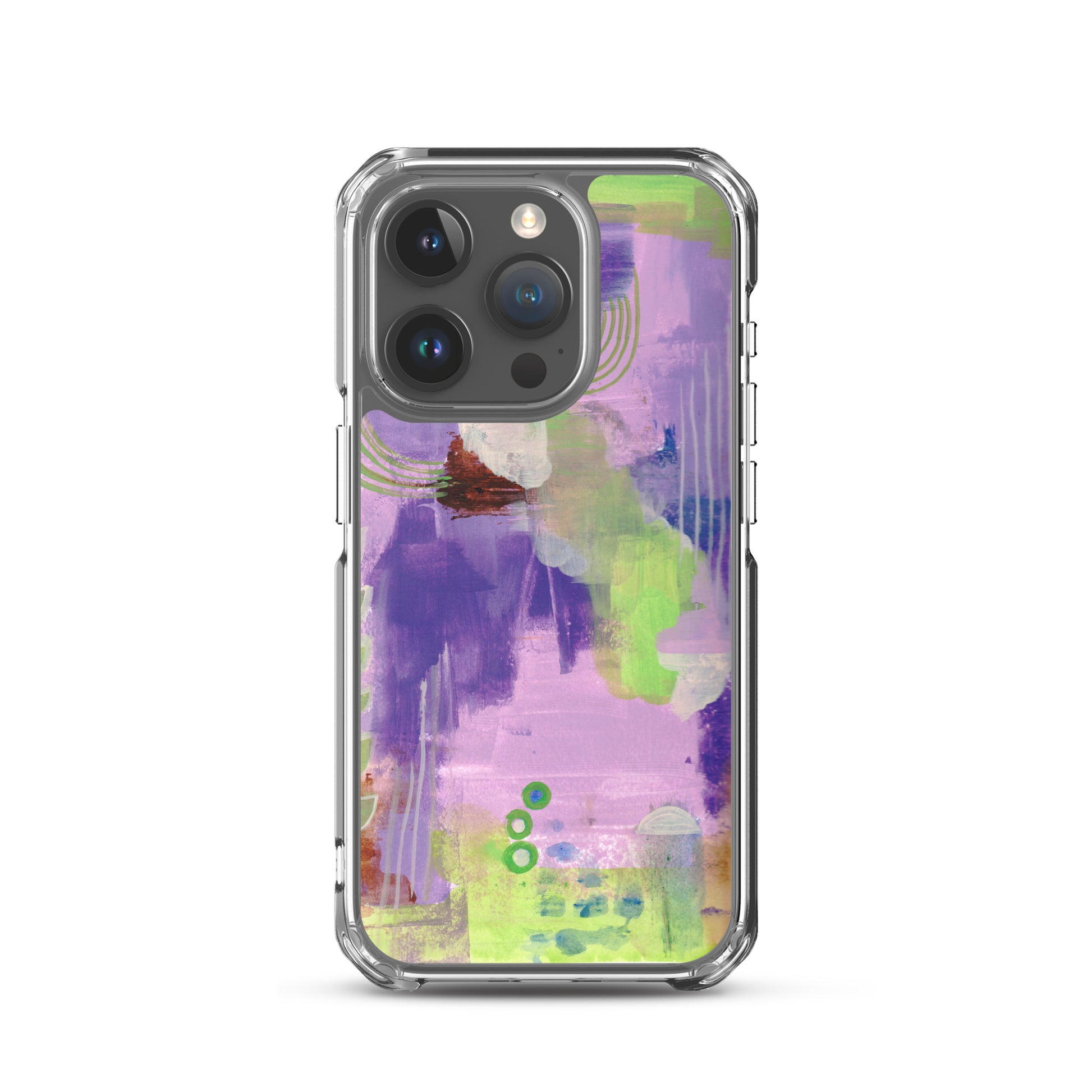 Purple Abstract I Clear Case for iPhone® - Aquamarine Design - Artistic Gifts for Women - Art by Artist Tania Herrera from Aquamarine Design Studio