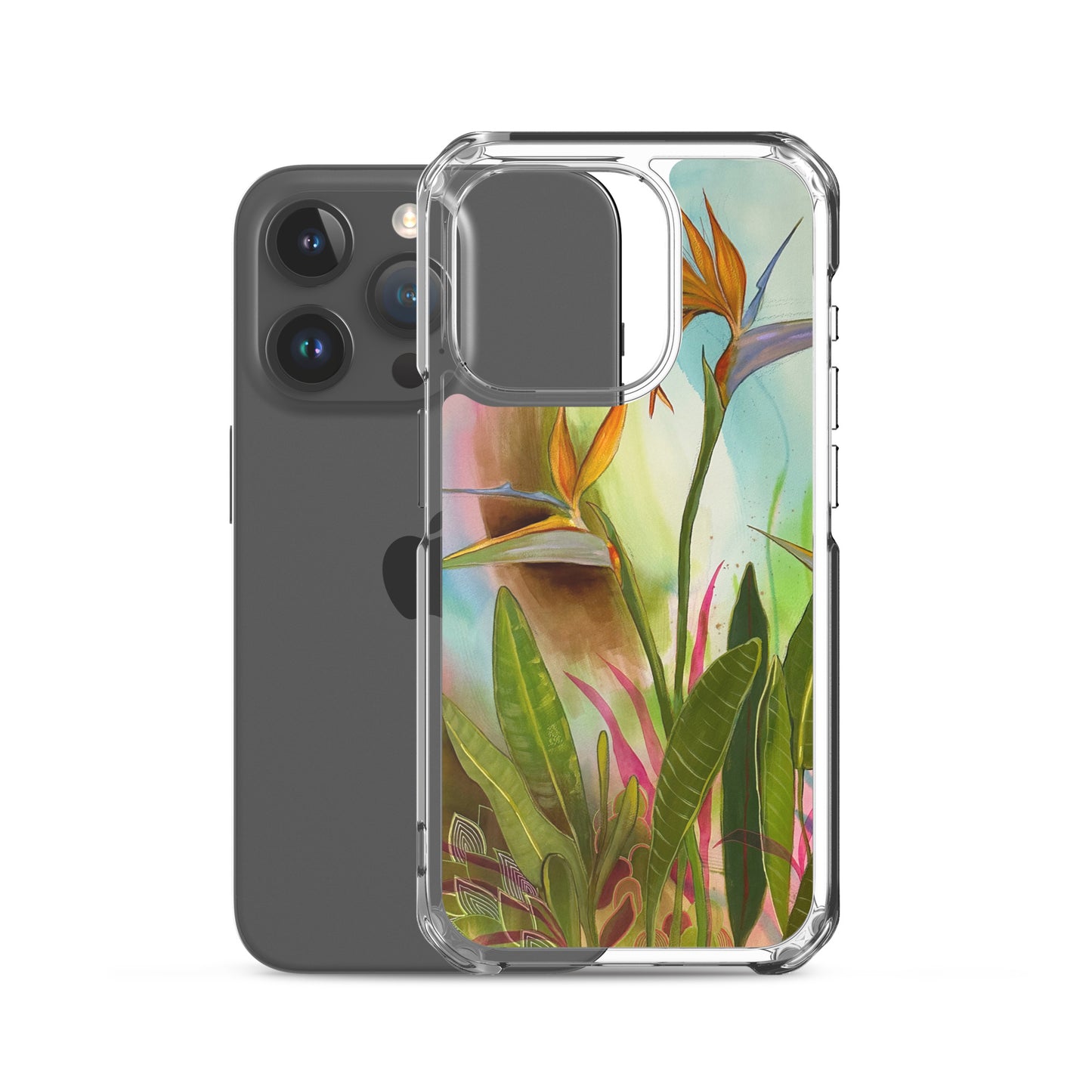 Birds in Paradise Clear Case for iPhone® - Aquamarine Design - Artistic Gifts for Women - Art by Artist Tania Herrera from Aquamarine Design Studio