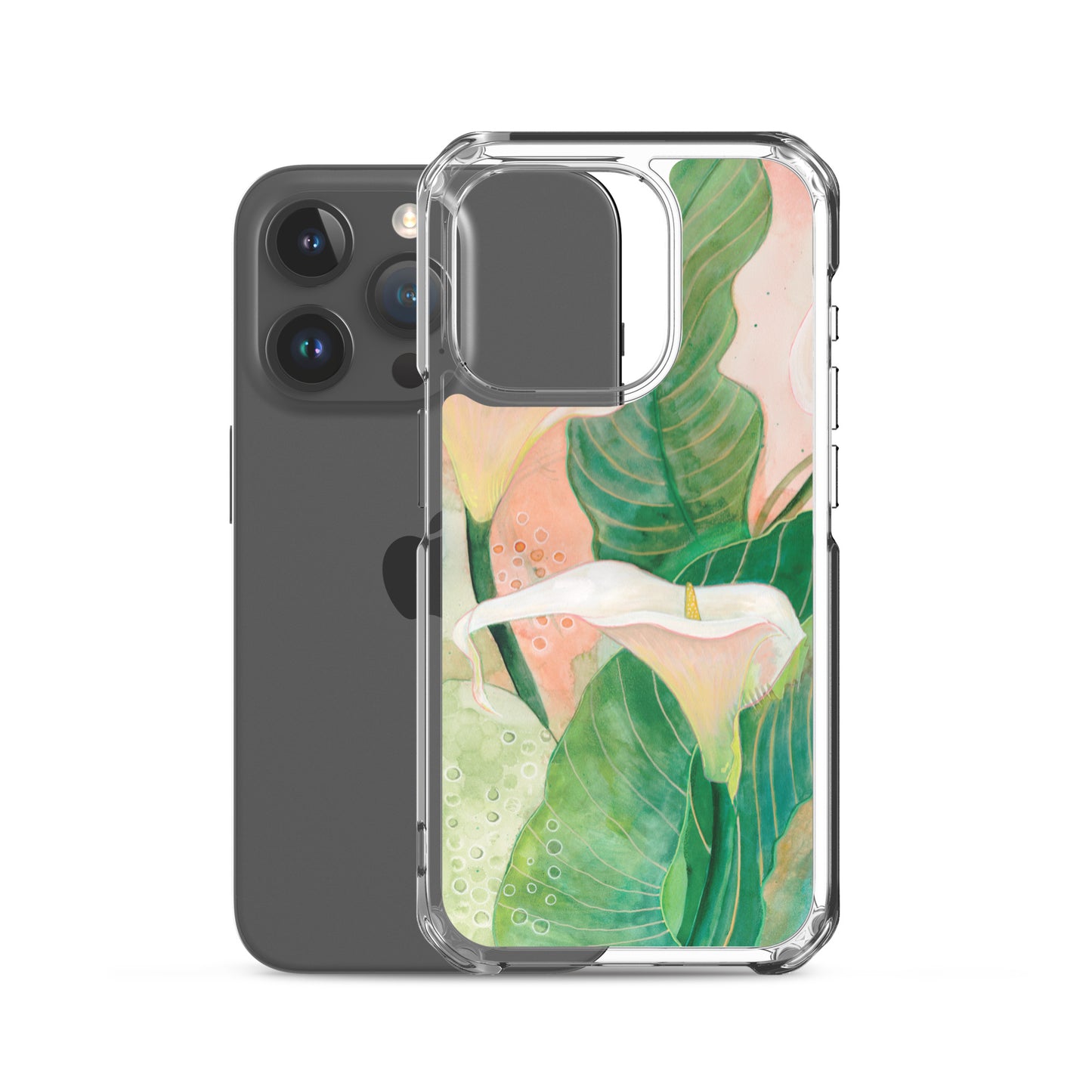 Calla lily Clear Case for iPhone® - Aquamarine Design - Artistic Gifts for Women - Art by Artist Tania Herrera from Aquamarine Design Studio