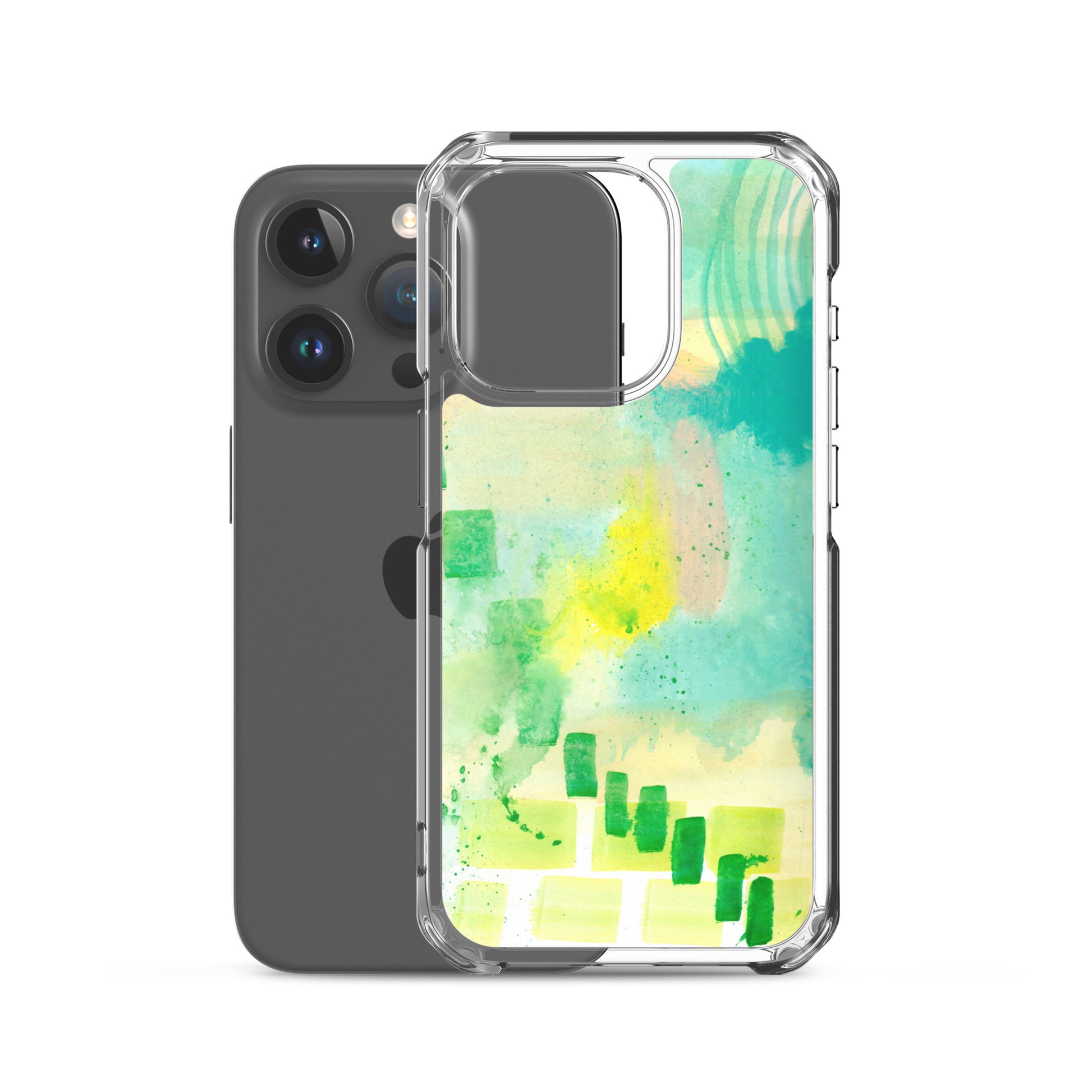 Abstract Aqua Clear Case for iPhone® - Aquamarine Design - Artistic Gifts for Women - Art by Artist Tania Herrera from Aquamarine Design Studio