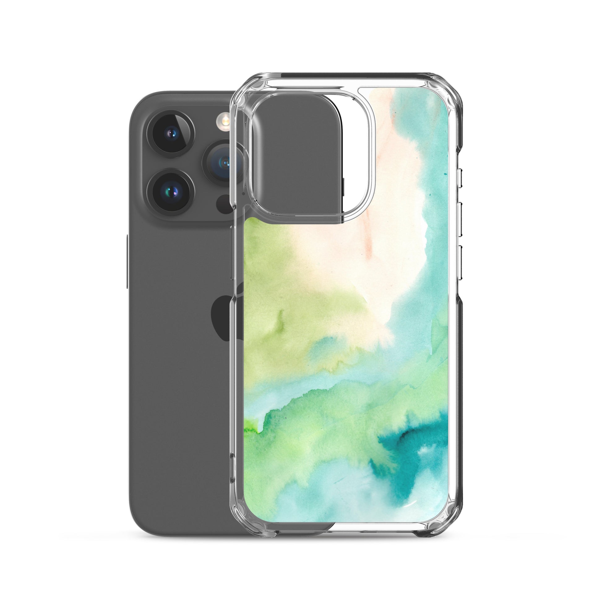 Soft Green Clear Case for iPhone® - Aquamarine Design - Artistic Gifts for Women - Art by Artist Tania Herrera from Aquamarine Design Studio