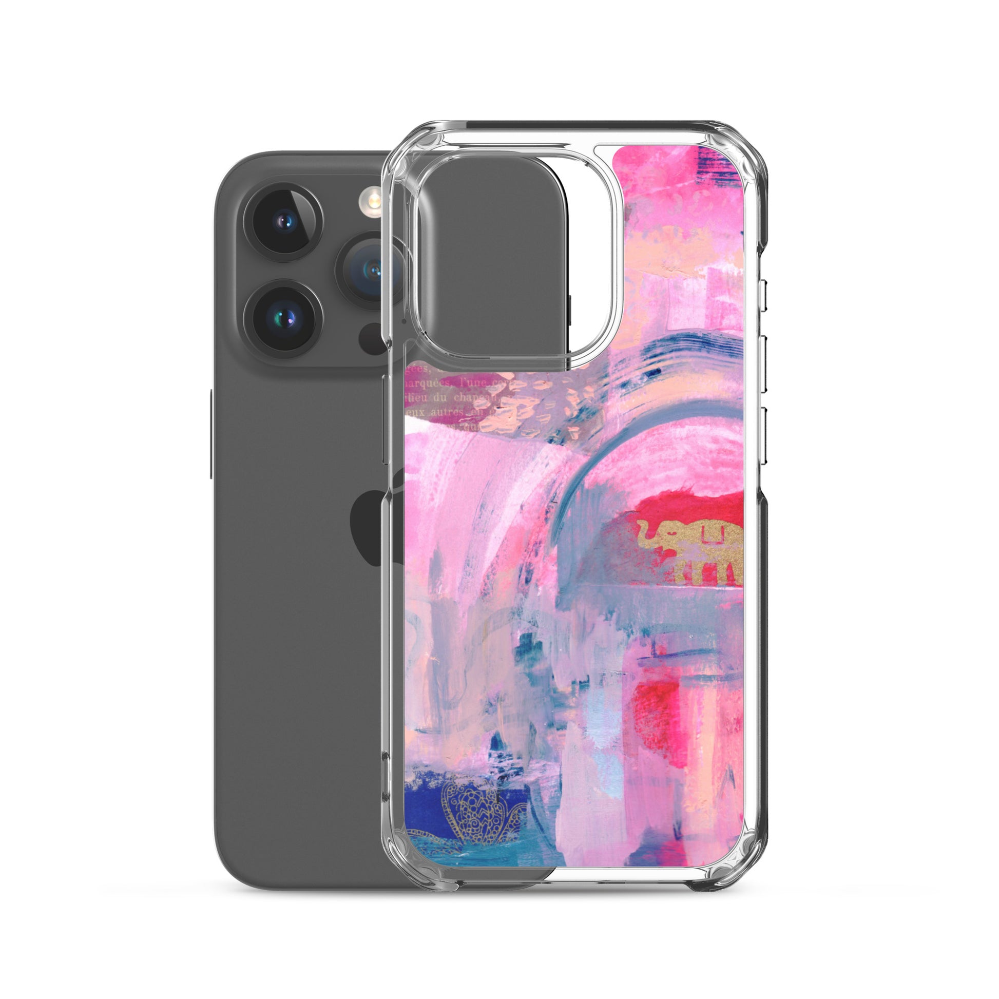 Collage Design Clear Case for iPhone® - Aquamarine Design - Artistic Gifts for Women - Art by Artist Tania Herrera from Aquamarine Design Studio