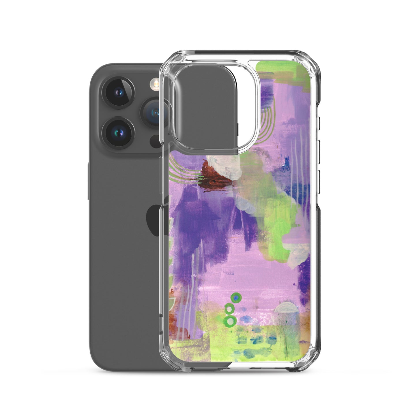 Purple Abstract I Clear Case for iPhone® - Aquamarine Design - Artistic Gifts for Women - Art by Artist Tania Herrera from Aquamarine Design Studio