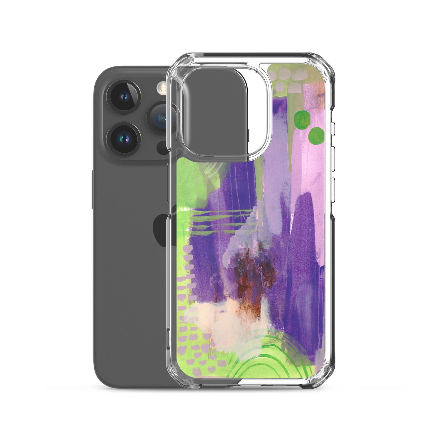 Purple Abstract II Clear Case for iPhone® - Aquamarine Design - Artistic Gifts for Women - Art by Artist Tania Herrera from Aquamarine Design Studio